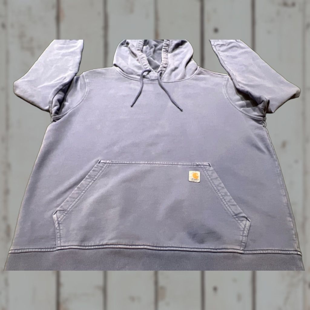 Carhartt Carhartt Womens Hoodie Pullover Navy Blue Size M Regular Hooded Pockets Sweatshirt Relaxed Fit Fleece Cotton Pullover Sweatshirt Activewear Vintage No Size M / US 6-8 / IT 42-44 - 1 Thumbnail