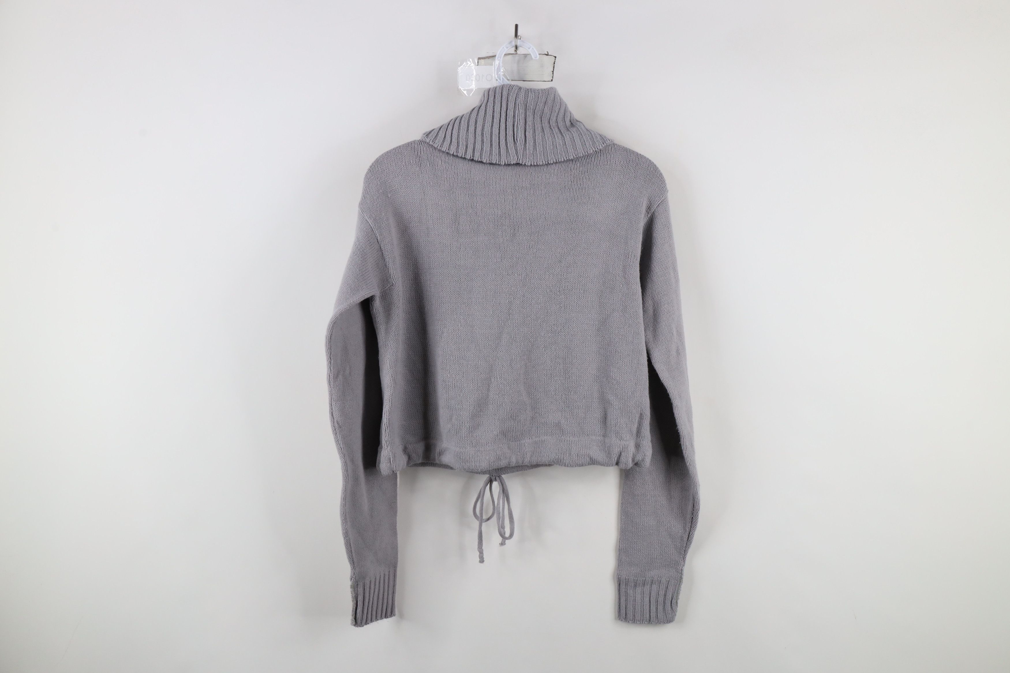 Vintage Vintage 70s Streetwear Tie Hem Turtleneck Sweater Gray USA Size M / US 6-8 / IT 42-44 - 9 Thumbnail