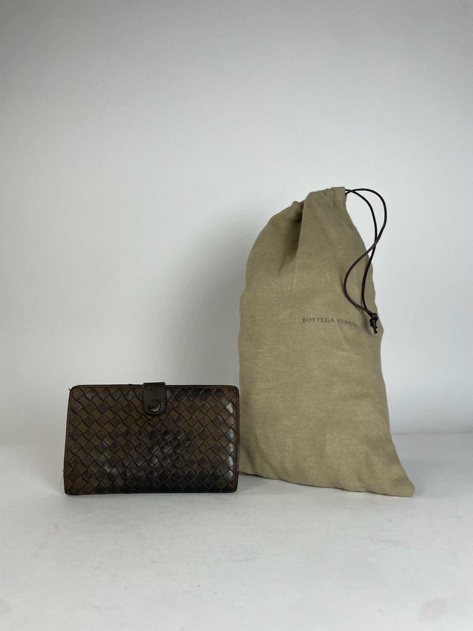 Bottega Veneta Vintage Intrecciato Leather Wallet Brown Size ONE SIZE - 1 Thumbnail