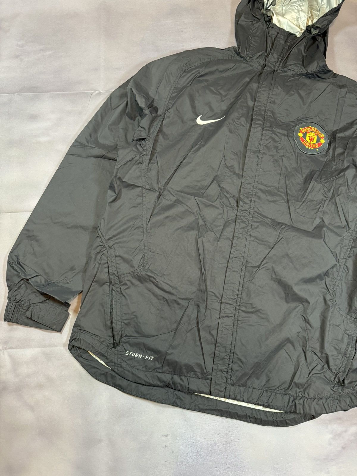 Nike × Vintage Vintage Manchester United Raincoat Training Nike Jacket Size US M / EU 48-50 / 2 - 4 Thumbnail