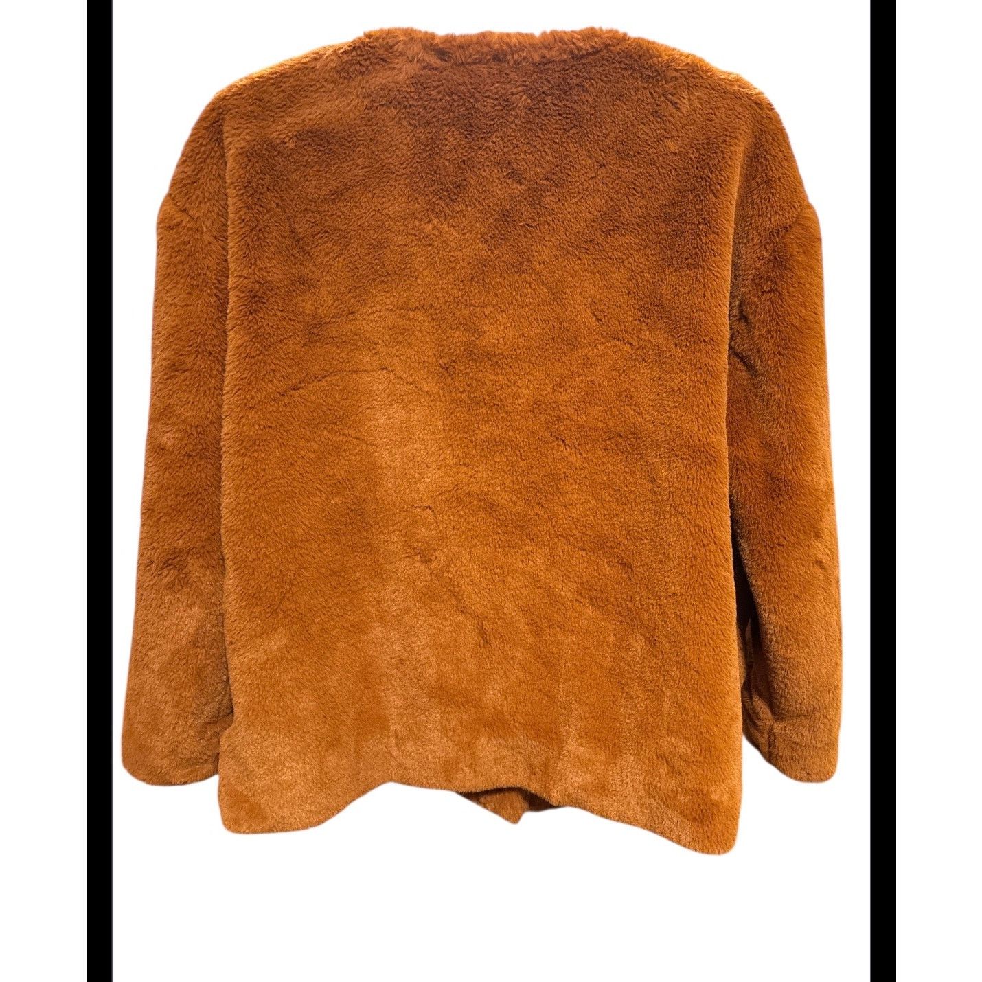 The Unbranded Brand Lunik Burnt Brown Faux Fur Jacket Size Large Size L / US 10 / IT 46 - 4 Thumbnail