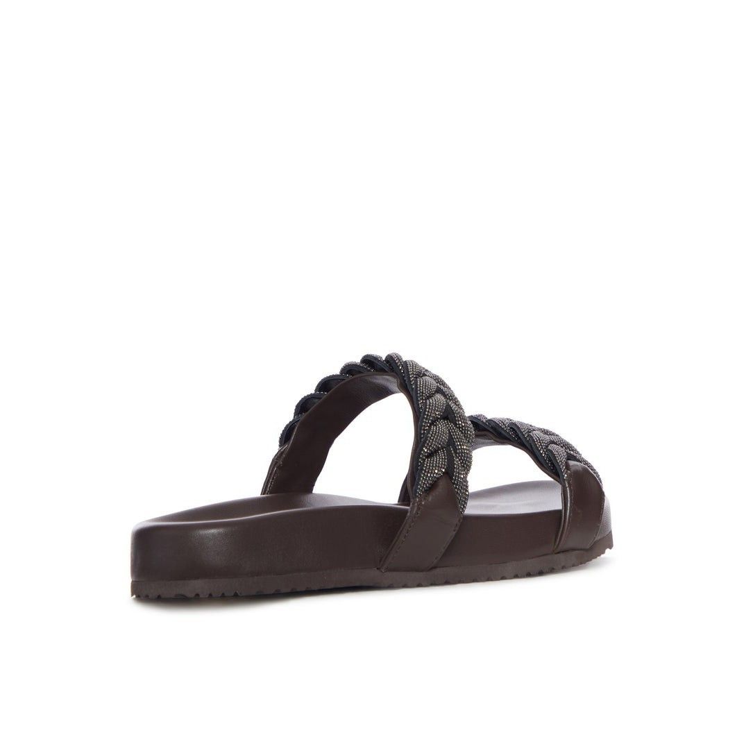 Brunello Cucinelli BRUNELLO CUCINELLI $1900 Brown precious braided straps Sanda Size US 10 / IT 40 - 3 Thumbnail