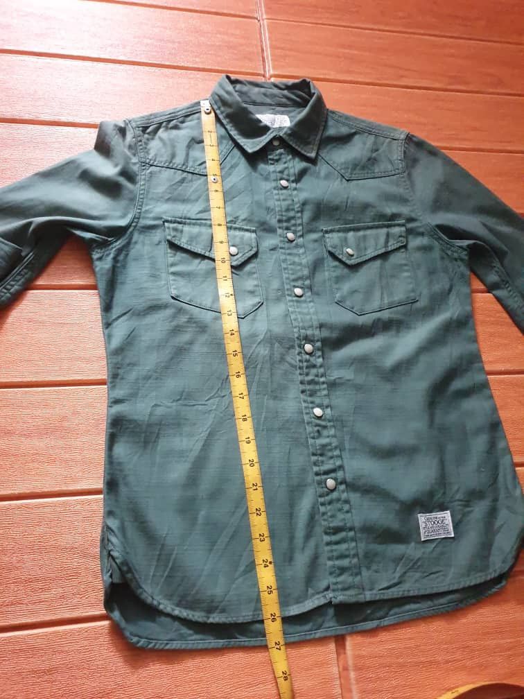 Japanese Brand 💥Stooge & Co Union Made green colour Western shirt Size US S / EU 44-46 / 1 - 10 Thumbnail