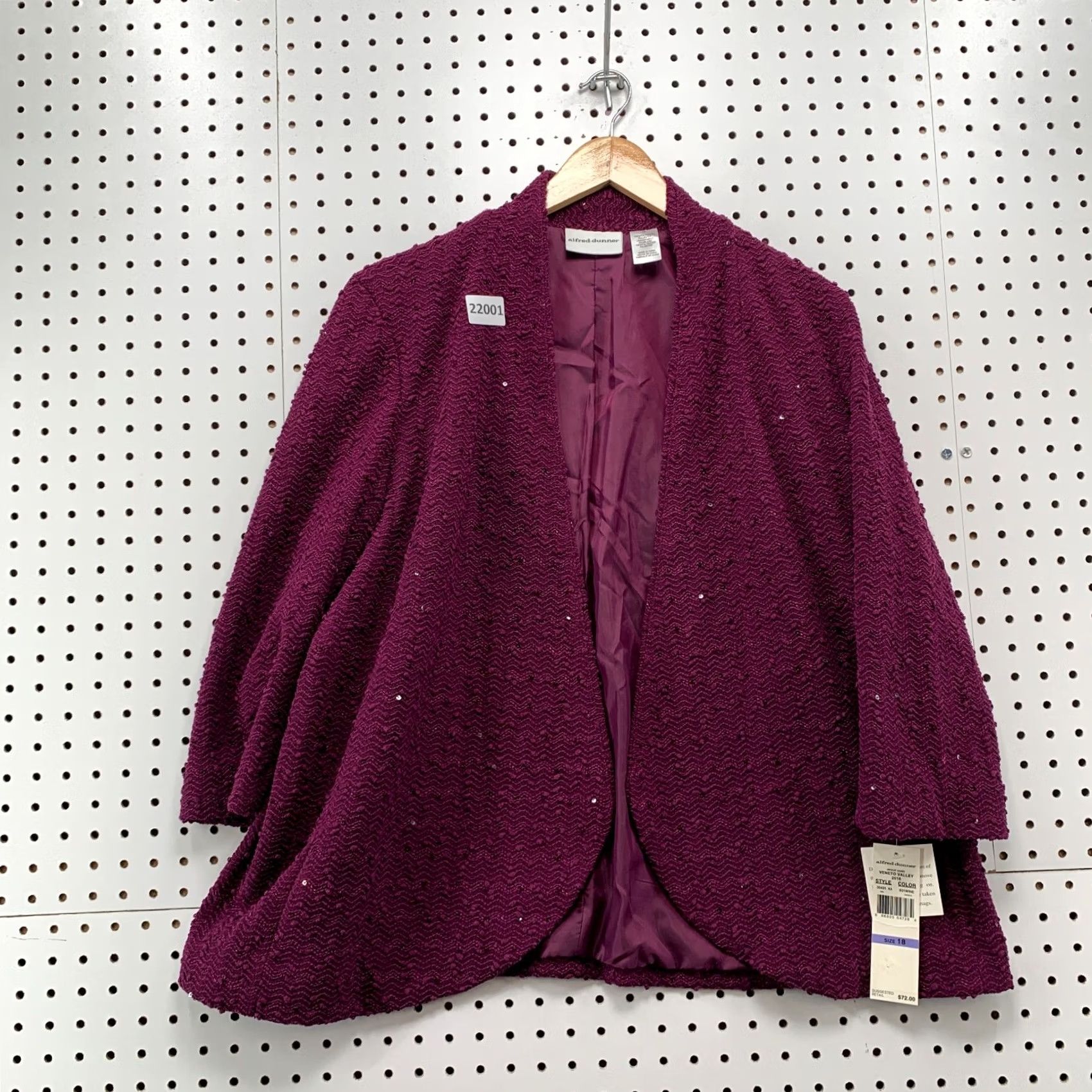 Vintage Alfred Dunner Sports Blazer Womens Size 18 Purple 25x28 NWT Power Blazer Shirt Outfit Mens Size XXL / US 16-18 / IT 52-54 - 5 Thumbnail