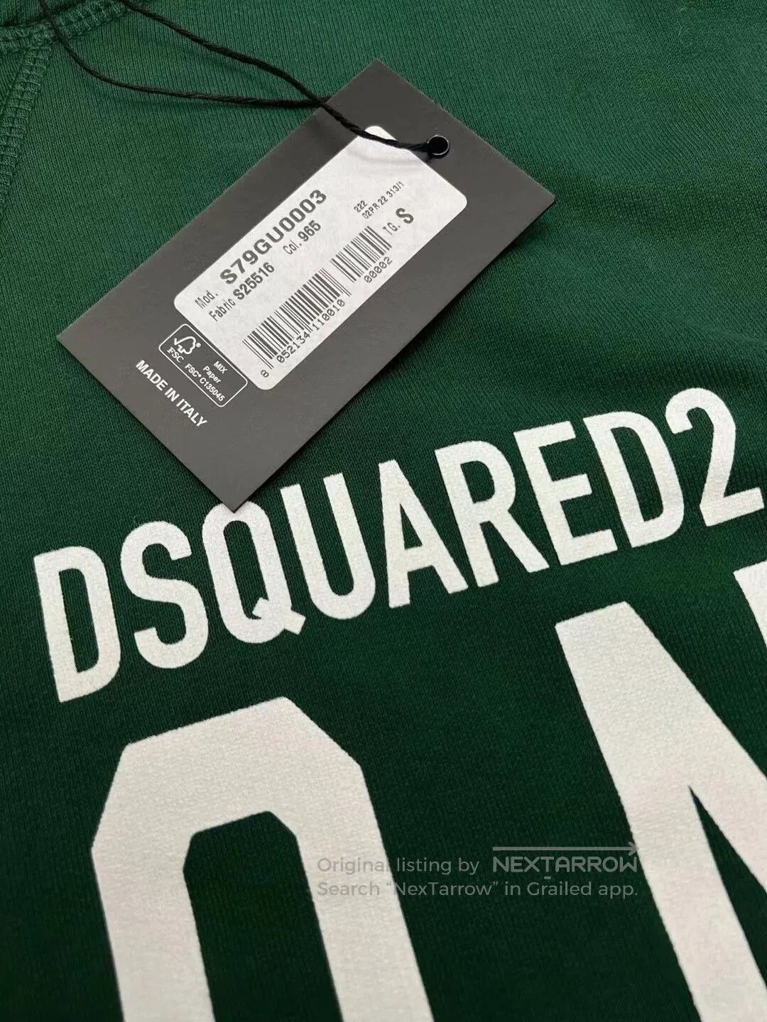 Dsquared2 Dsquared2 Green Hooded Sweatshirt ICON Edition. Size US M / EU 48-50 / 2 - 5 Thumbnail
