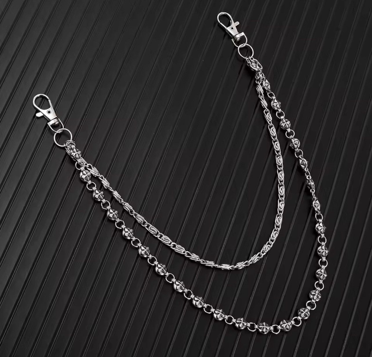 Other Style Street HipHop Jeans Chain Double Layer Size ONE SIZE - 3 Thumbnail