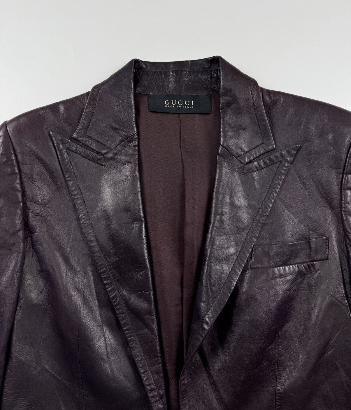 Gucci Gucci x Tom Ford Silk Leather Jacket Size US S / EU 44-46 / 1 - 7 Thumbnail