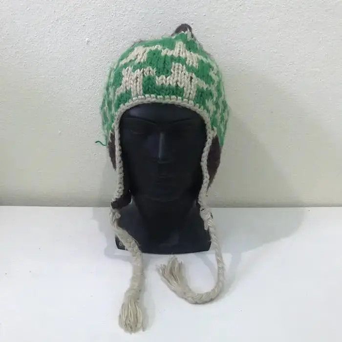 Japanese Brand × Kapital × Vintage Japanese Brand Grace Knit Earflap Beanie Hat Size ONE SIZE - 3 Thumbnail