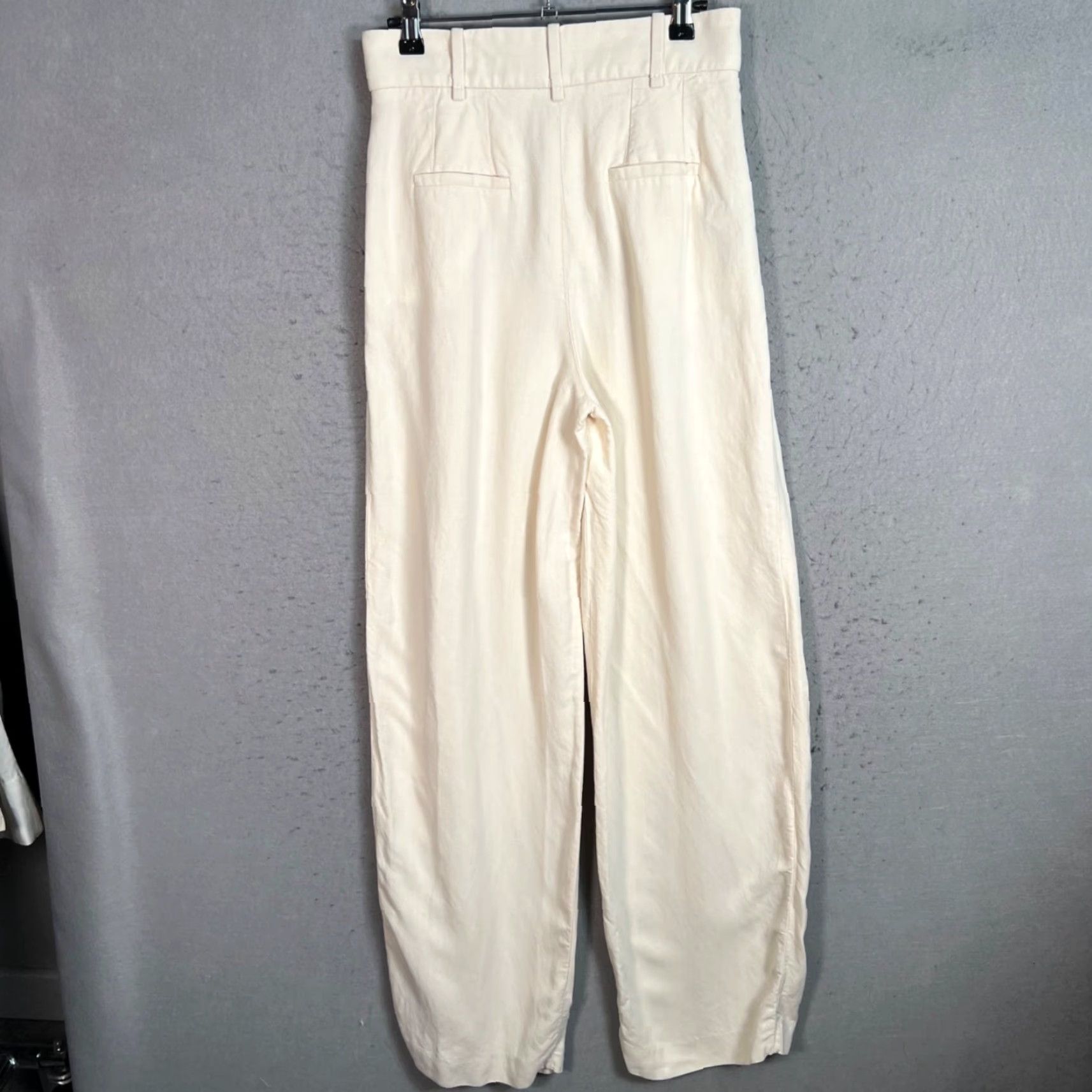 Victoria Beckham VINTAGE Victoria Beckham x Mango Cream High-Waist Pleated Pants Womens Size 2 Size 26" / US 2 / IT 38 - 2 Thumbnail