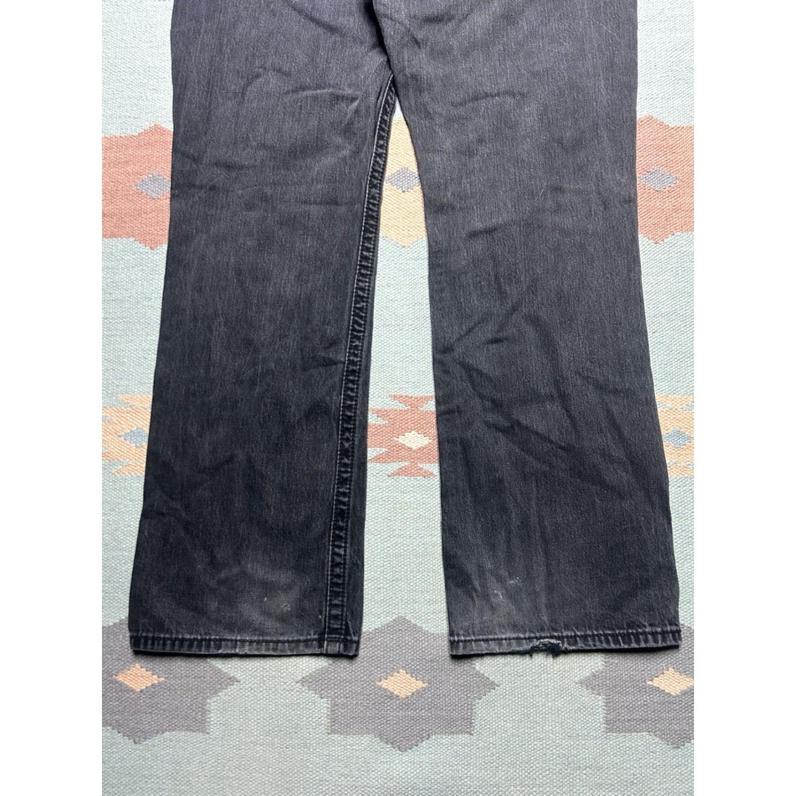 Vintage Rock Revival Rock Revival Steven straight jeans faded black embroidered grunge men’s 40x32 Size US 40 / EU 56 - 2 Thumbnail