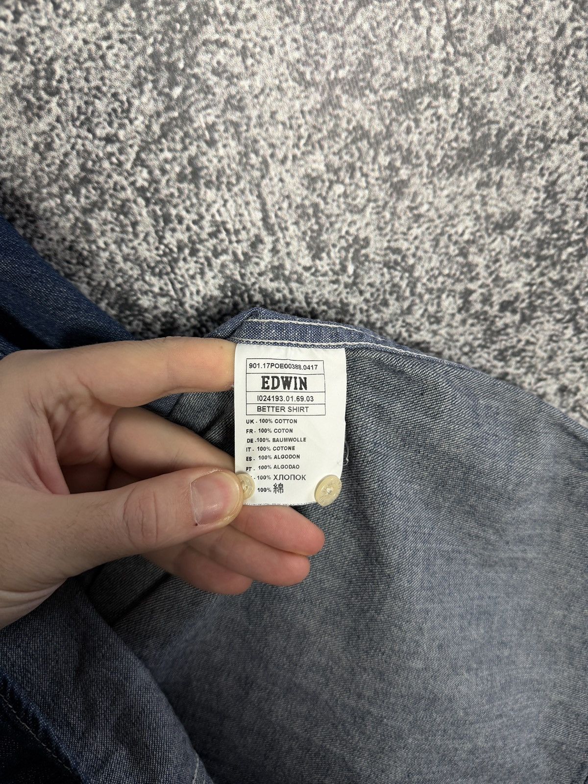 Edwin Edwin Patchwork Long Sleeve Denim Better Shirt Indigo Size S Size US S / EU 44-46 / 1 - 10 Thumbnail