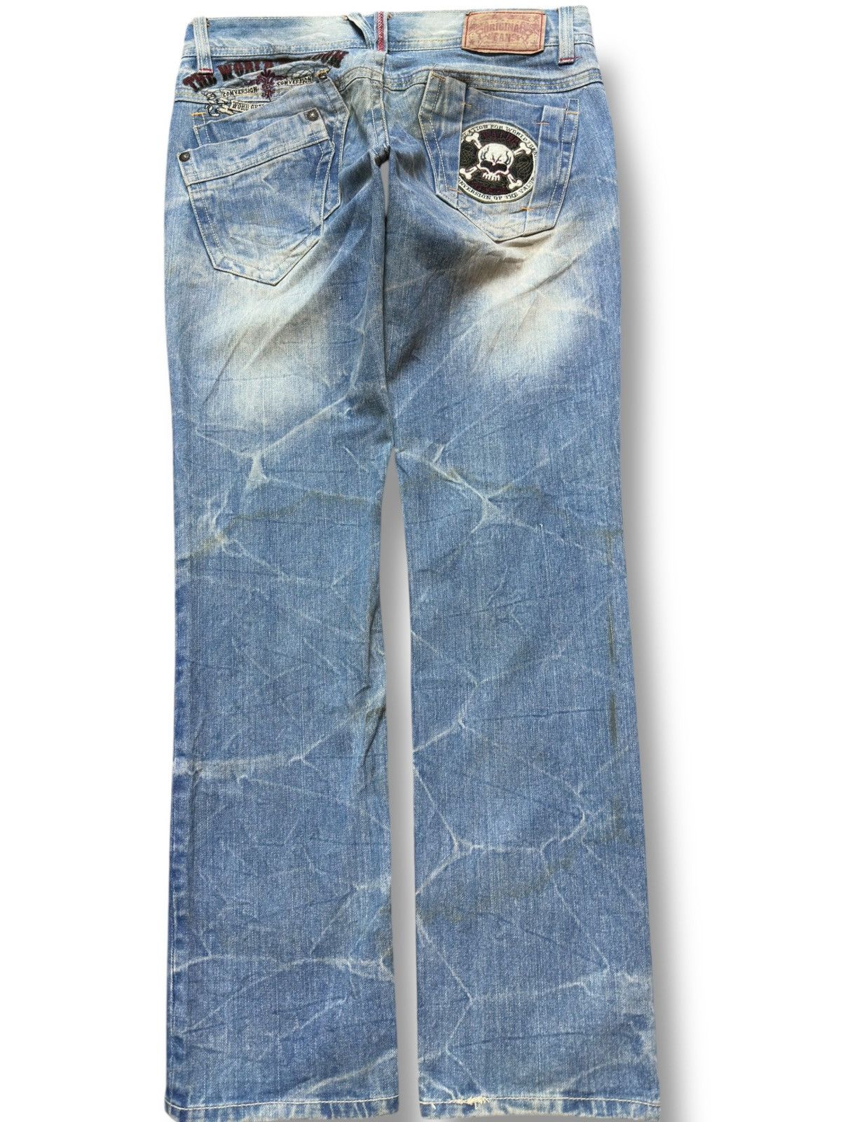 Kapital Vintage Japanese Brand Skull Embroidery Mudwash Denim Size US 34 / EU 50 - 5 Thumbnail