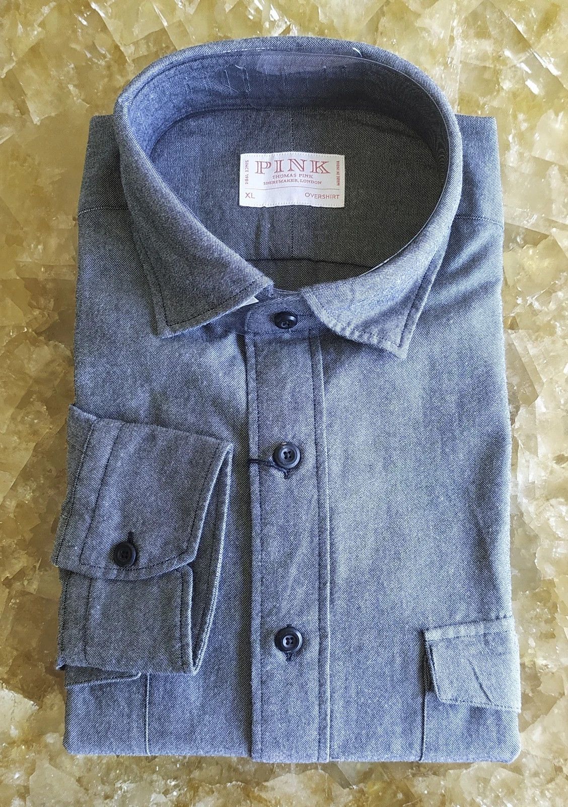 Thomas Pink Thomas Pink Loose Fit Chambray Denim Utility Shirt T 125 Size US XL / EU 56 / 4 - 1 Thumbnail