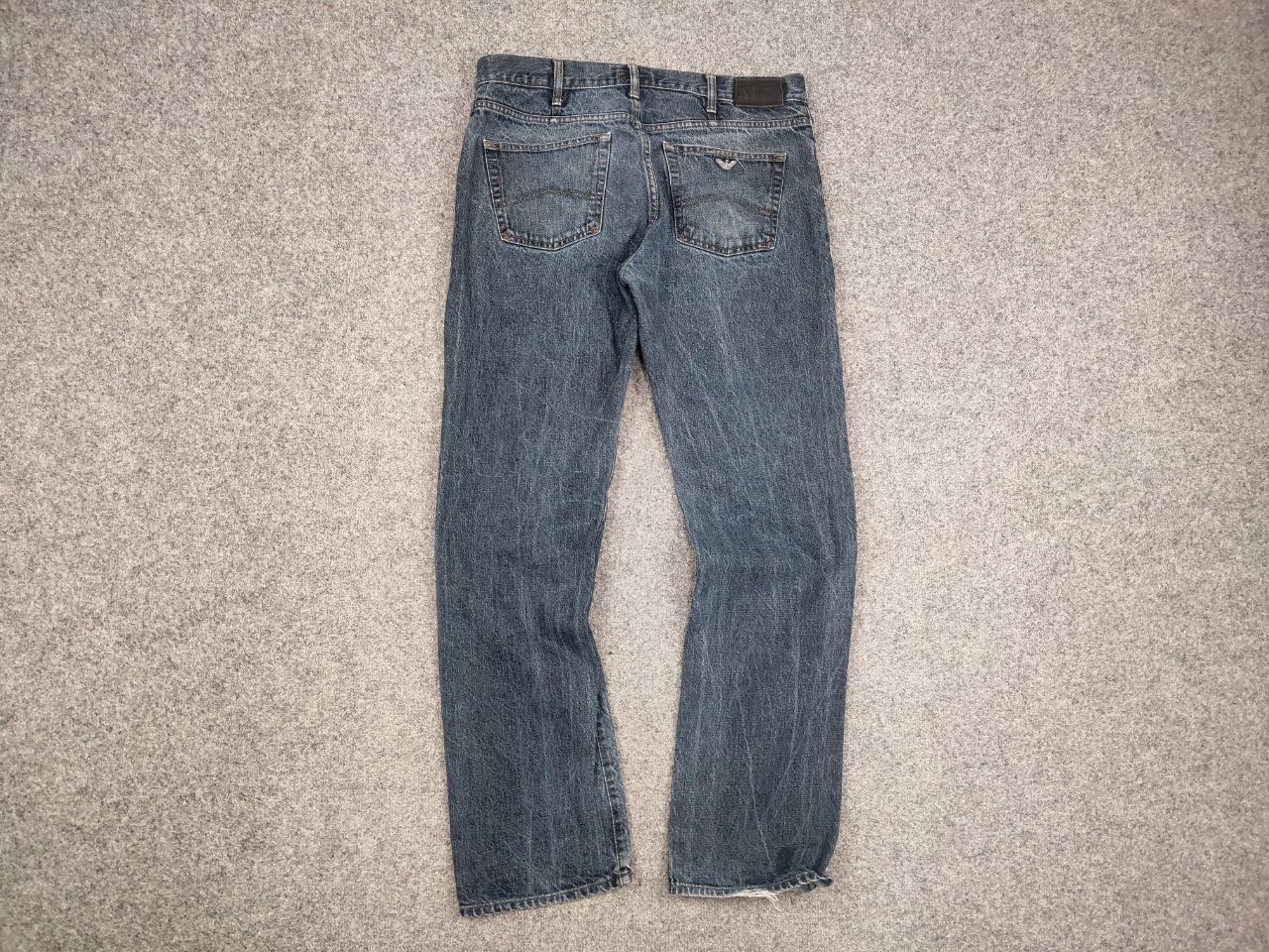 Armani Rare Vintage Armani Jeans big Logo Faded Denim Y2K Style Size US 34 / EU 50 - 9 Thumbnail