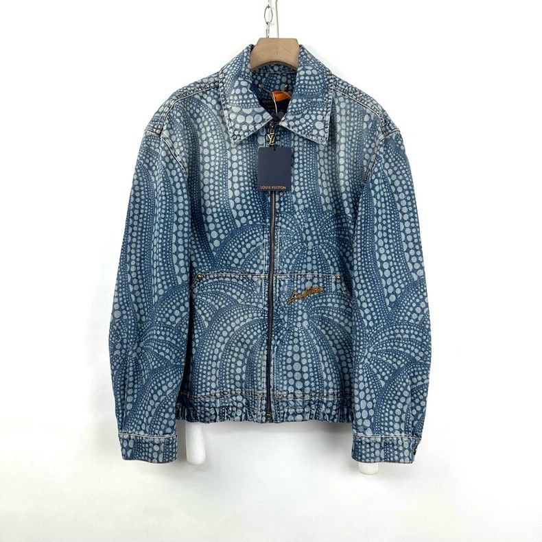 Louis Vuitton Louis Vuitton Yayoi Kusama Pumpkin Full Print Denim Jacket Size US M / EU 48-50 / 2 - 1 Thumbnail