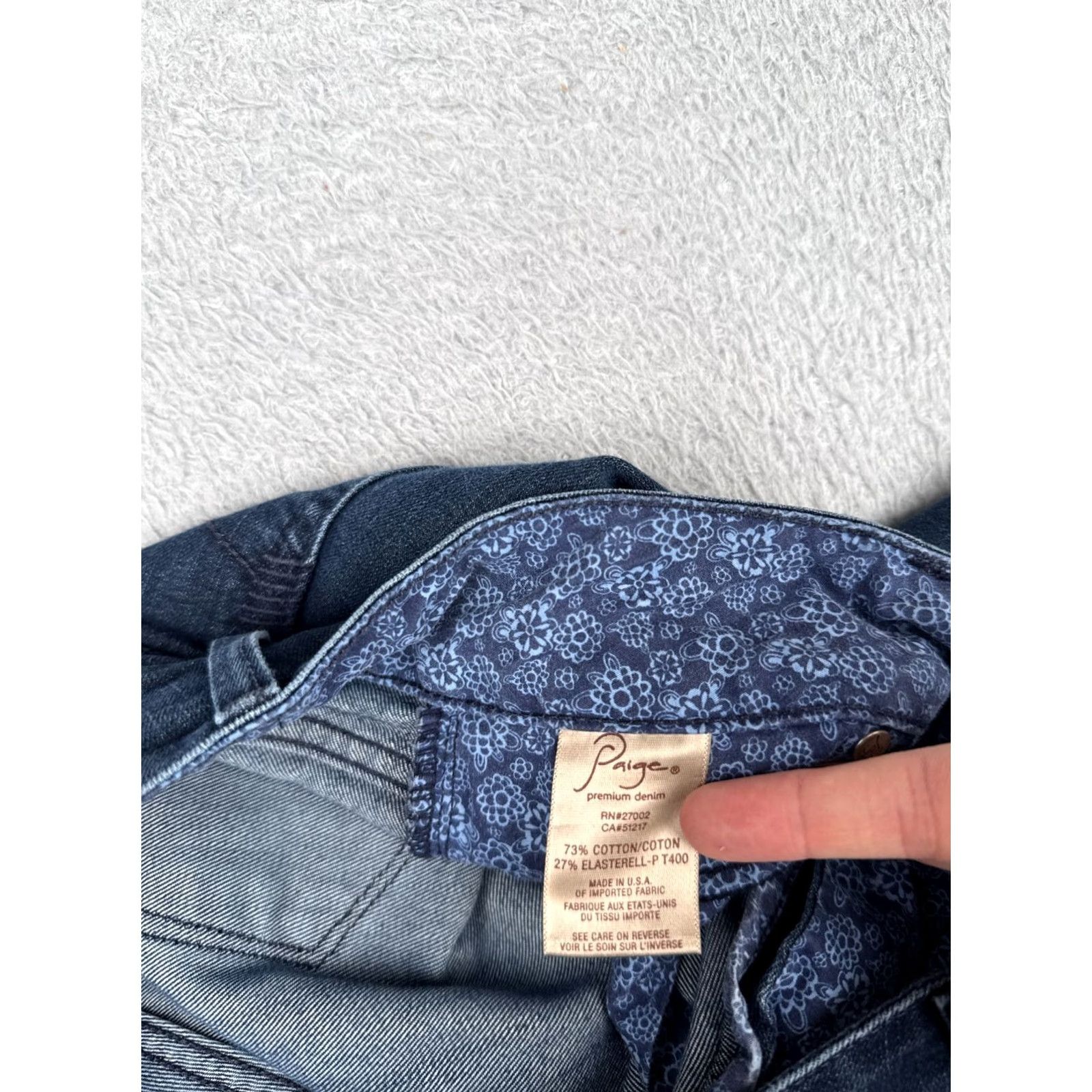 Paige Paige Jeans Womens 30 Blue Denim Bootcut Dark Wash USA Made 30x32 Jeans Womens Bootcut 90s Southwestern USA Color Blue Size 30 Regular Womens Paige Size 30" / US 8 / IT 44 - 7 Thumbnail