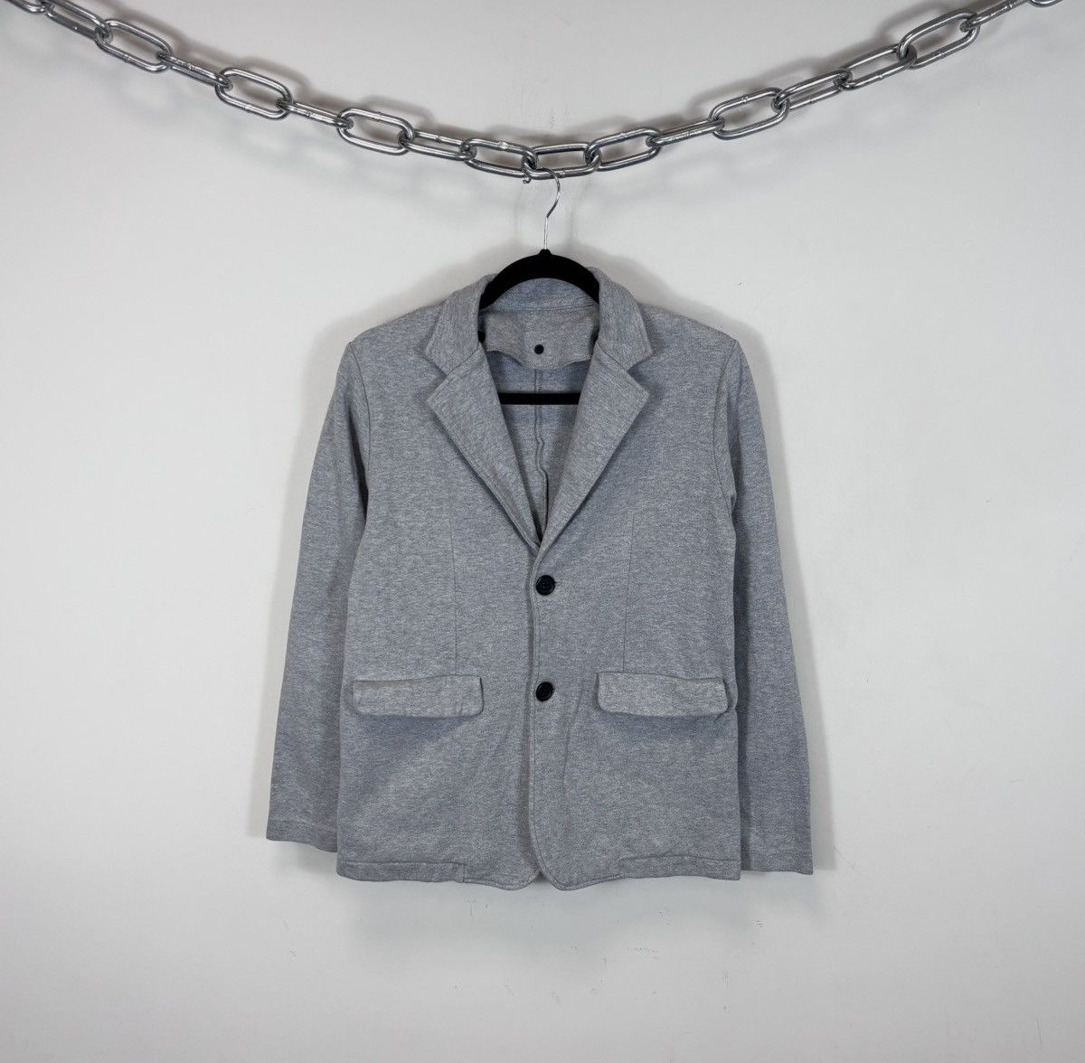 Japanese Brand Japanese Brand Men’s Minimalist Grey Cotton Blazer Jacket Size US S / EU 44-46 / 1 - 1 Thumbnail
