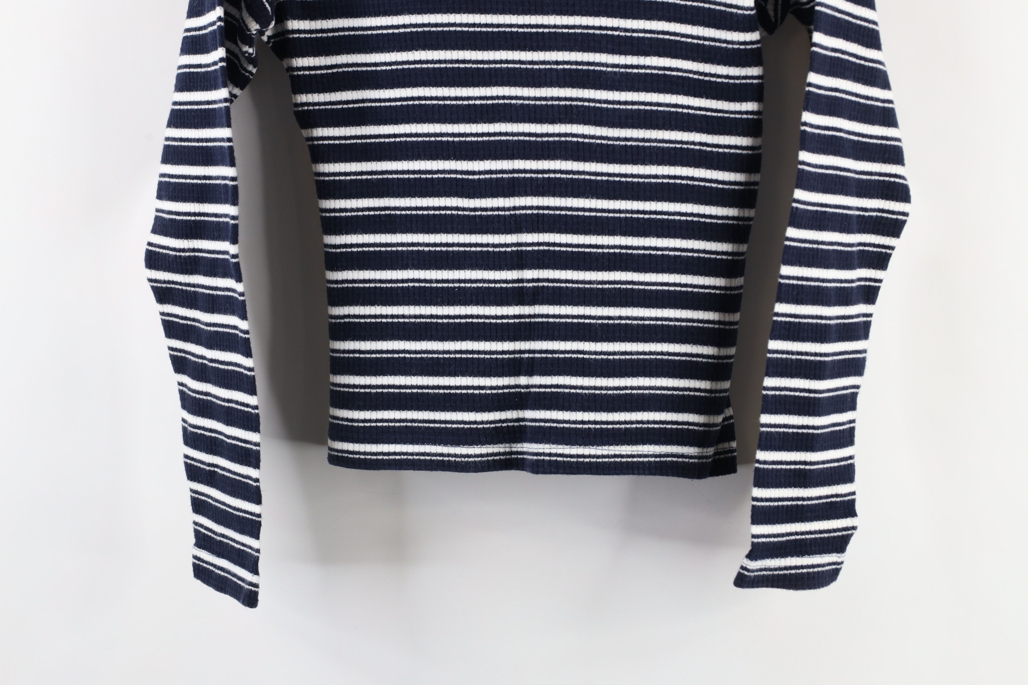 Vintage Vintage 90s Streetwear Cropped Thermal Long Sleeve T-Shirt Size L / US 10 / IT 46 - 3 Thumbnail