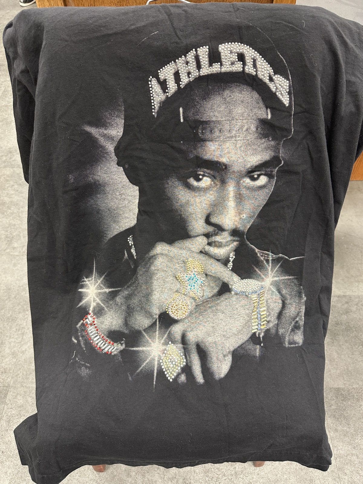 Y2K Vtg 00s 2PAC “Oakland Athletics” Bootleg Rap Tee 4XL