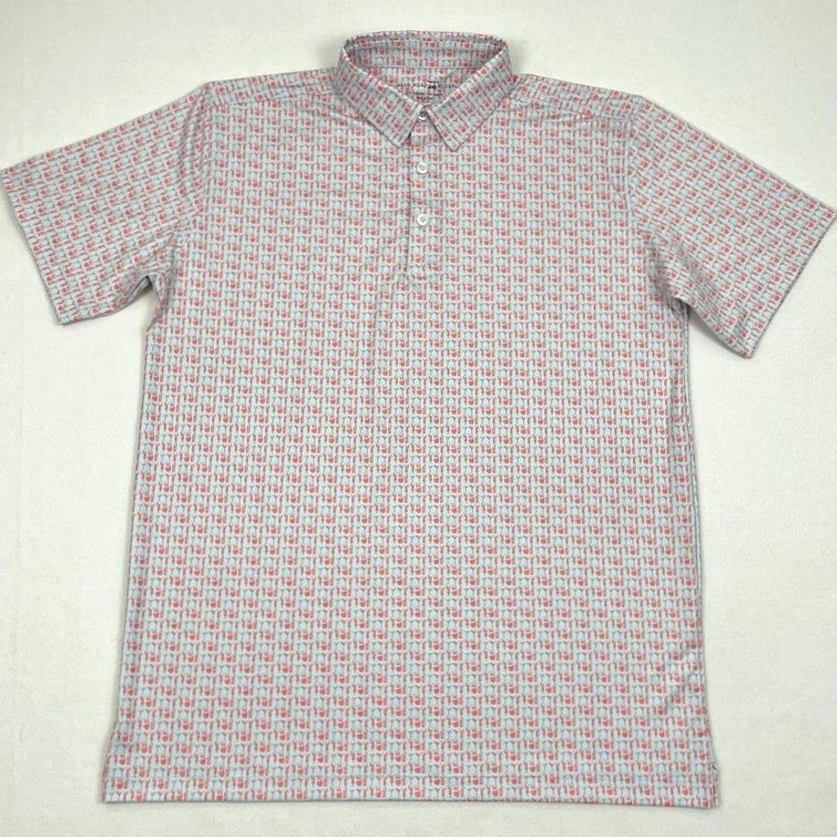 Vintage Bald Head Blues Polo Shirt Mens L Blue Martini Cocktail Alcohol Print Golf Prep Shirt Mens L Blue Martini Cocktail Alcohol Print Polo Size US L / EU 52-54 / 3 - 3 Thumbnail