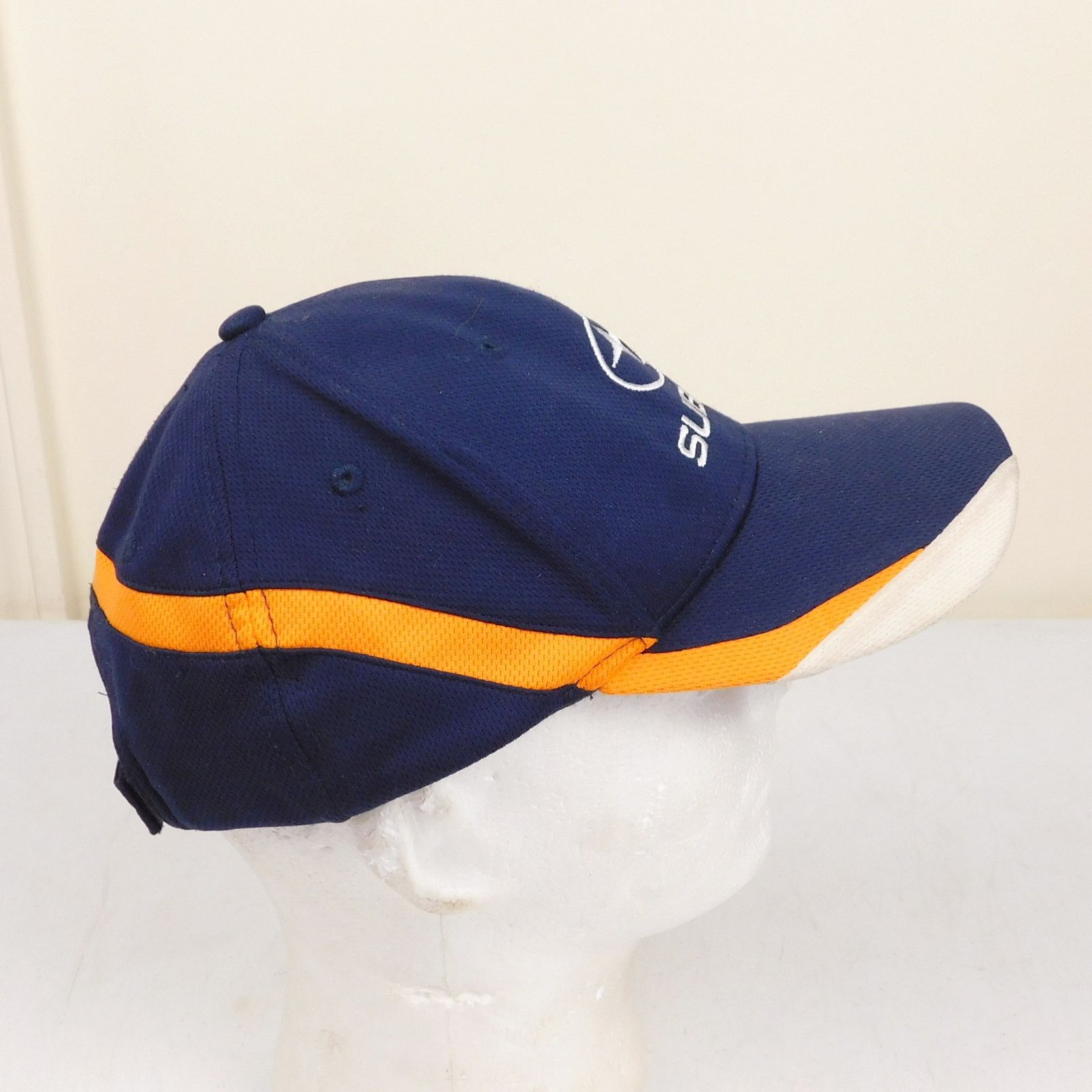 Gildan Subaru Hat Adjustable Star Logo Blue Orange Stripe Racing Size ONE SIZE - 3 Thumbnail