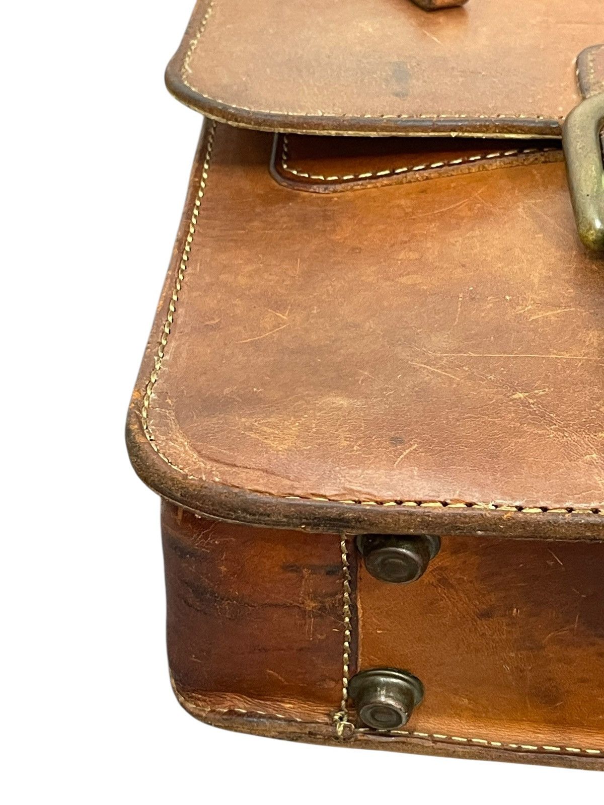 Genuine Leather Full Leather Beauty Patina Vtg Herz Japan Satchel Bag 5🟩 Size ONE SIZE - 7 Thumbnail