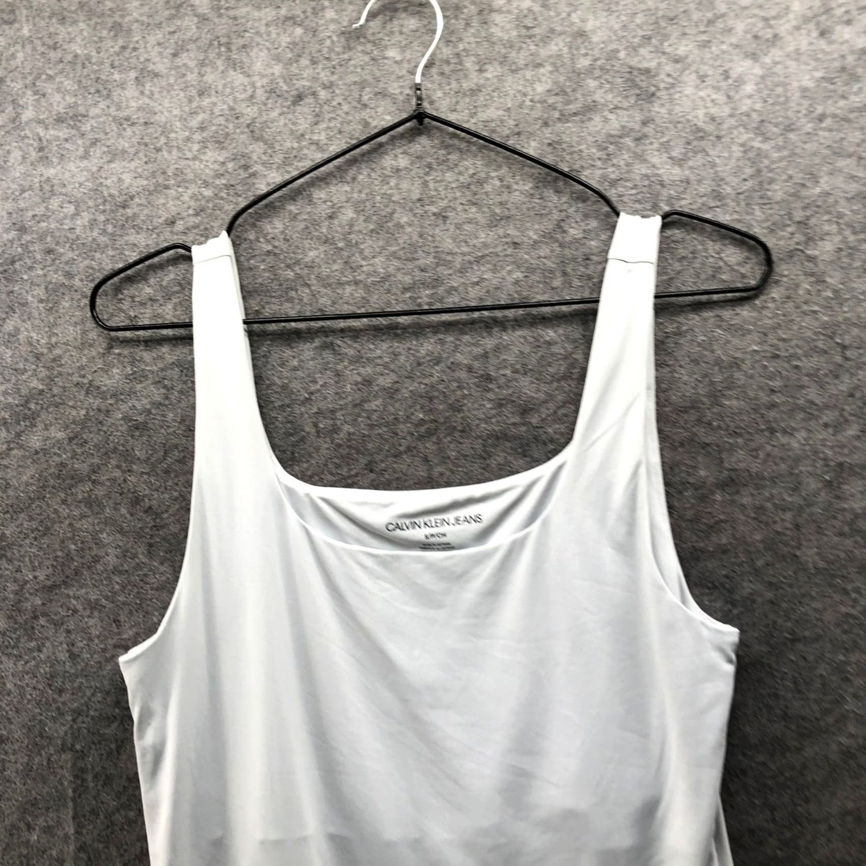 Vintage Calvin Klein Jeans Bodysuit Womens S Light Blu Square Neck Tank Sleeveless Shapewear Size S / US 4 / IT 40 - 5 Thumbnail