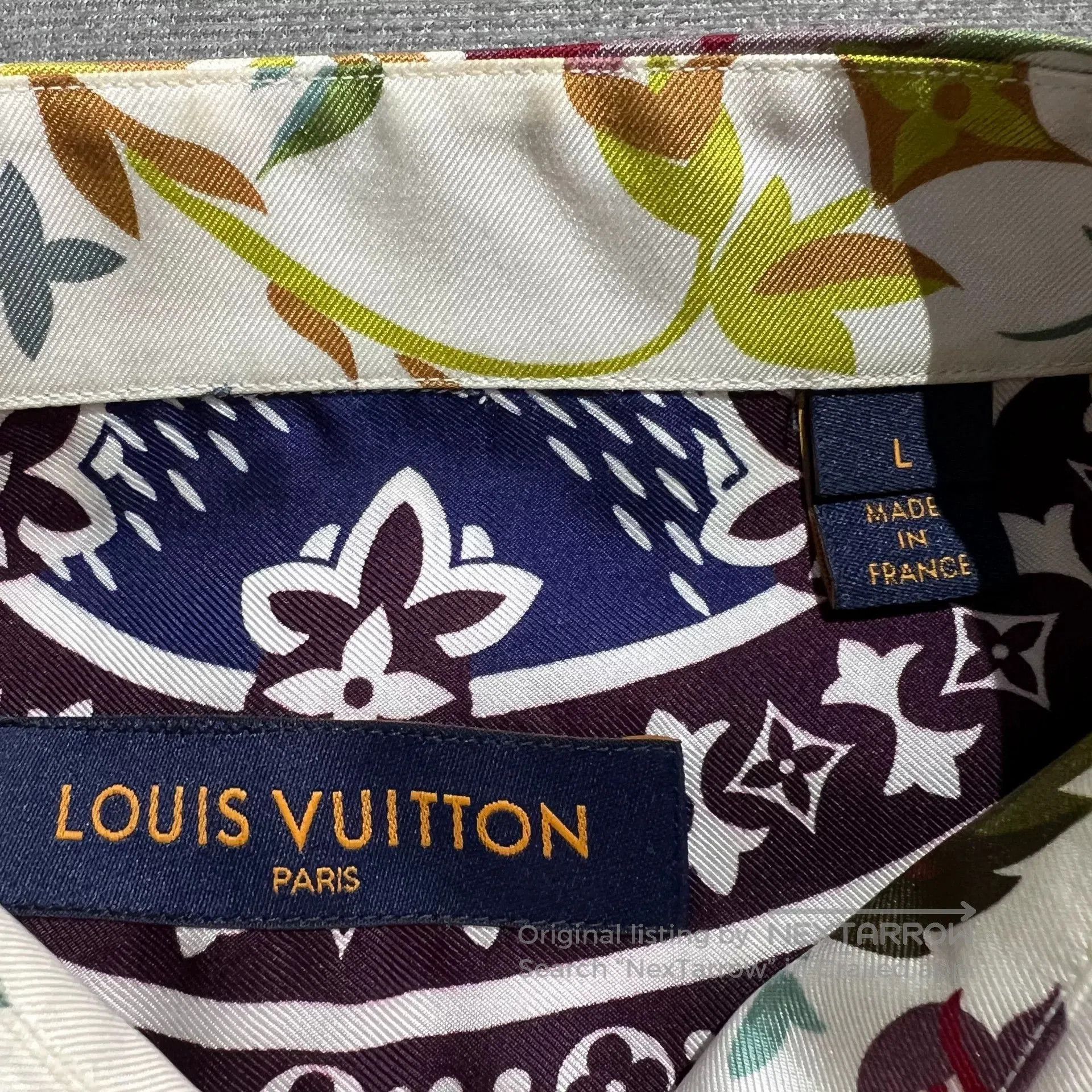 Louis Vuitton Louis Vuitton Floral Monogram Silk Shirt. Size L / US 10 / IT 46 - 5 Thumbnail