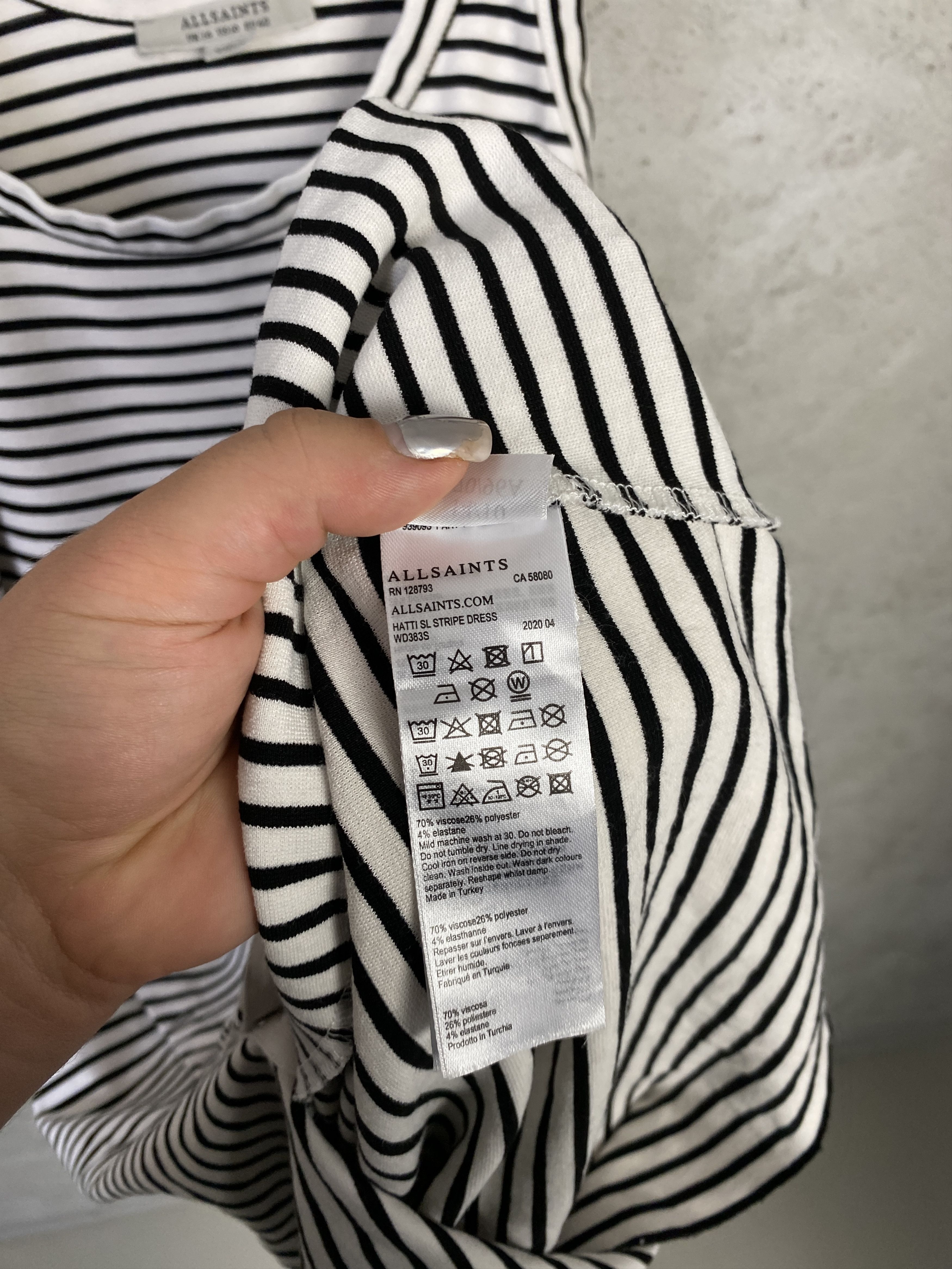Allsaints Allsaints Hatti SL Stripe dress cotton midi buttons Size M / US 6-8 / IT 42-44 - 6 Thumbnail