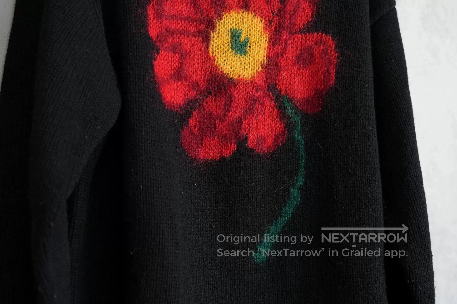 Yohji Yamamoto Yohji Yamamoto 95AW Floral Turtleneck Sweater. Size US M / EU 48-50 / 2 - 2 Thumbnail