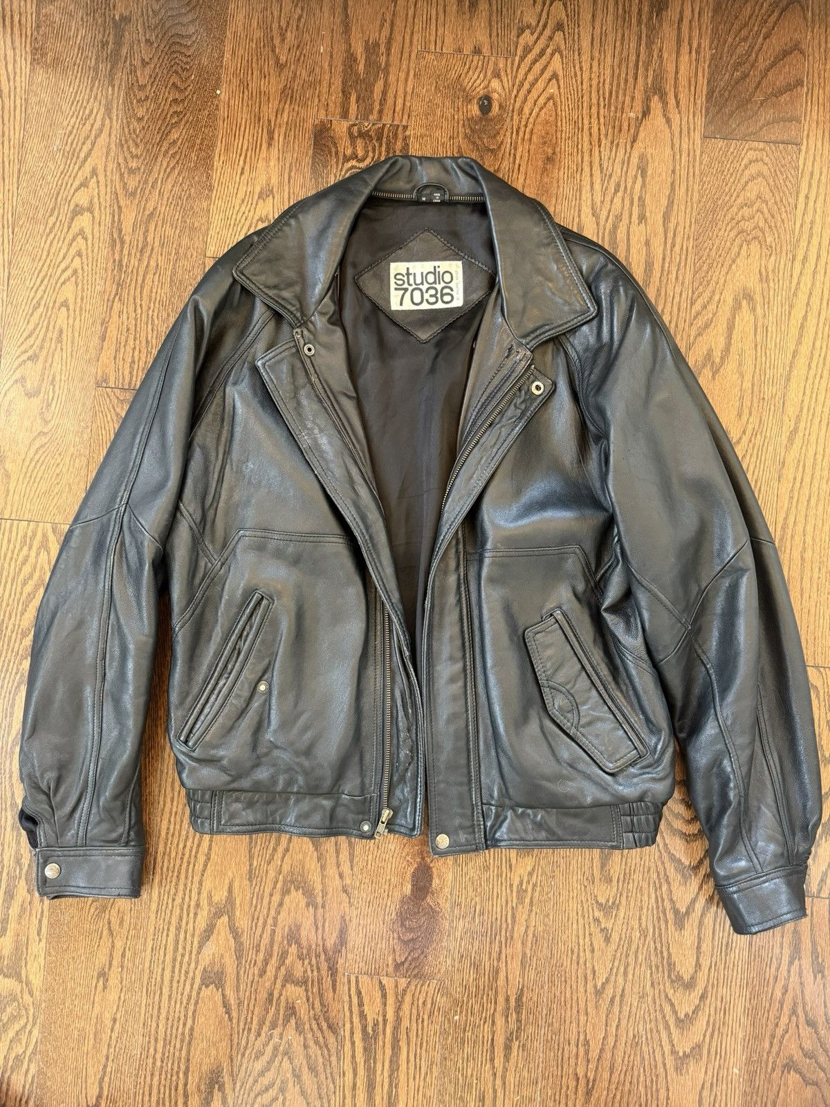 Other Black Vintage Leather Jacket Size US M / EU 48-50 / 2 - 1 Thumbnail