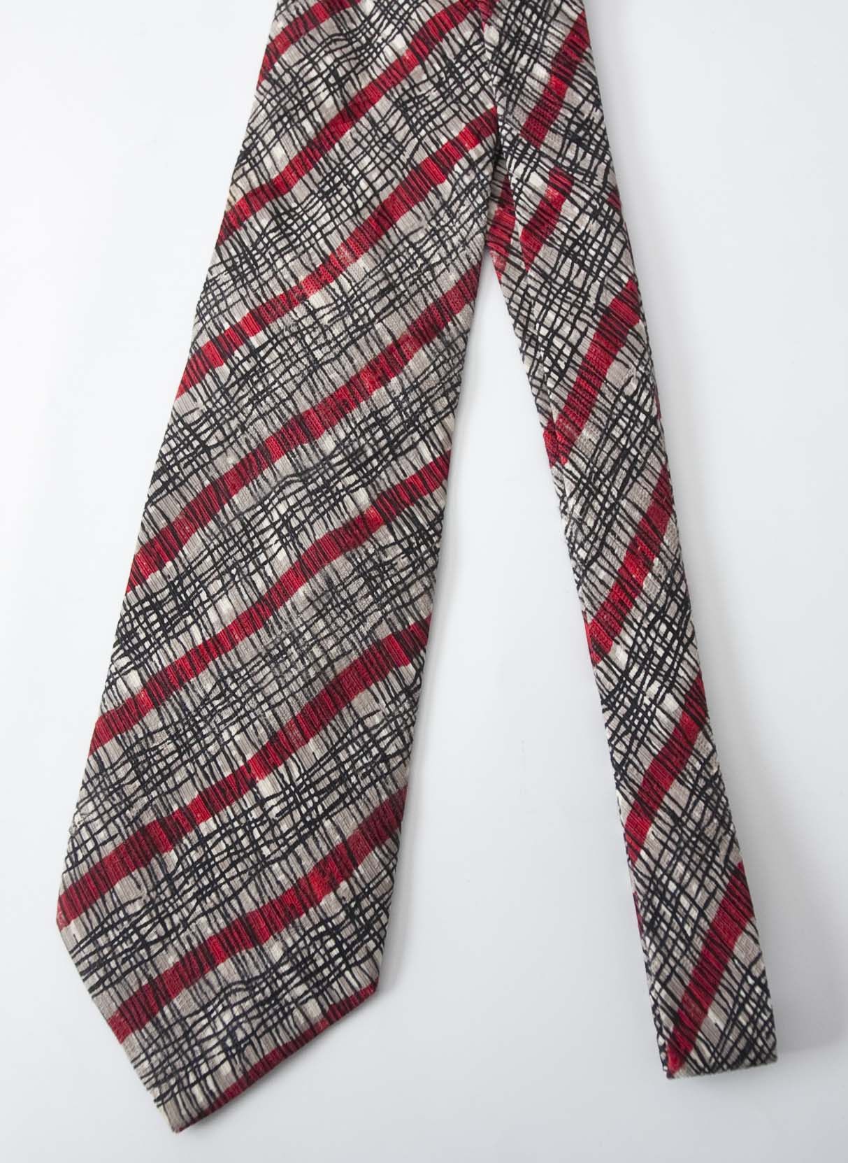 Vintage Prochownick Tie Abstract 100% Silk Made in Italy Size ONE SIZE - 2 Thumbnail