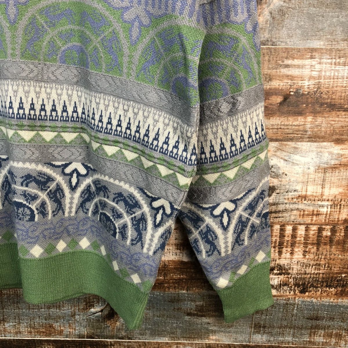 Homespun Knitwear × Japanese Brand × Palmer Trading Company Arnold Palmer vintage japan art Green Knitwear #A1254 Size L / US 10 / IT 46 - 8 Thumbnail