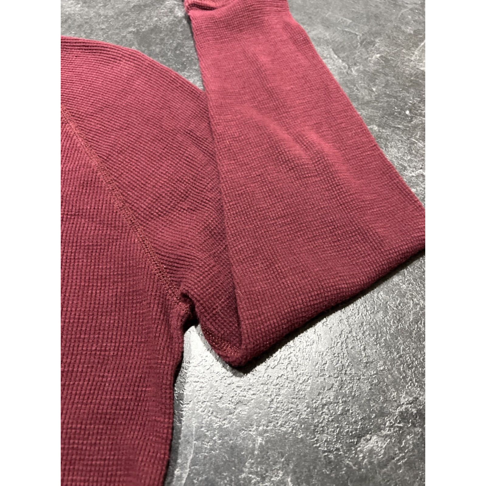 American Eagle Outfitters American Eagle Mens Maroon Waffle Knit Crew Neck Pullover Long Sleeve M Size US M / EU 48-50 / 2 - 2 Thumbnail