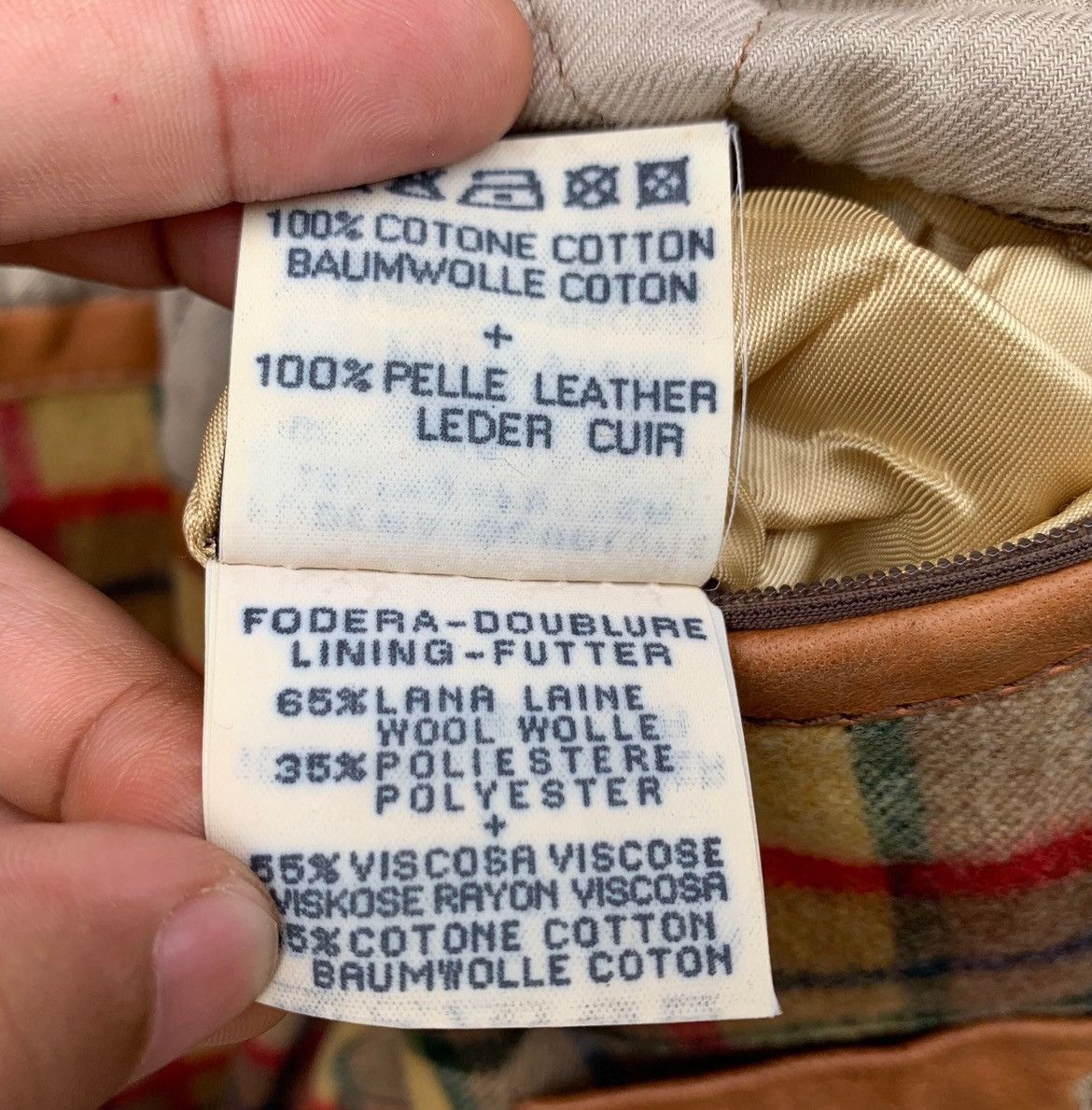 Gimo's VINTAGE GIMOS MENSWEAR CANVAS CHORE JACKET + PELLE LEATHER Size US M / EU 48-50 / 2 - 10 Thumbnail