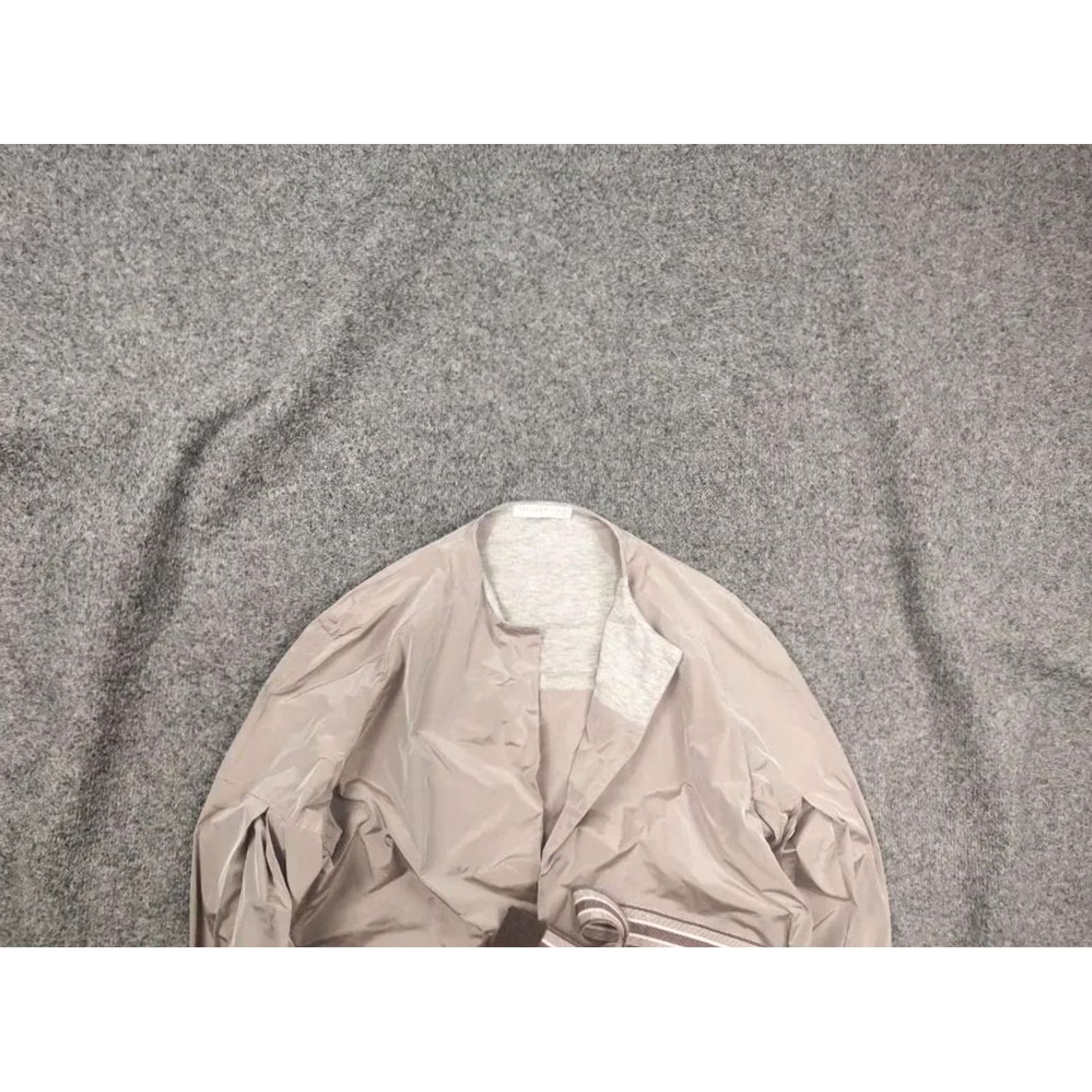 Fabiana Filippi Fabiana Filippi Italy Design Jacket Coat Wrap-around Belt Champagne Color 3/4 Sleeve L Womens Knit Nylon-like Solid 92 cm Length Size L / US 10 / IT 46 - 2 Thumbnail