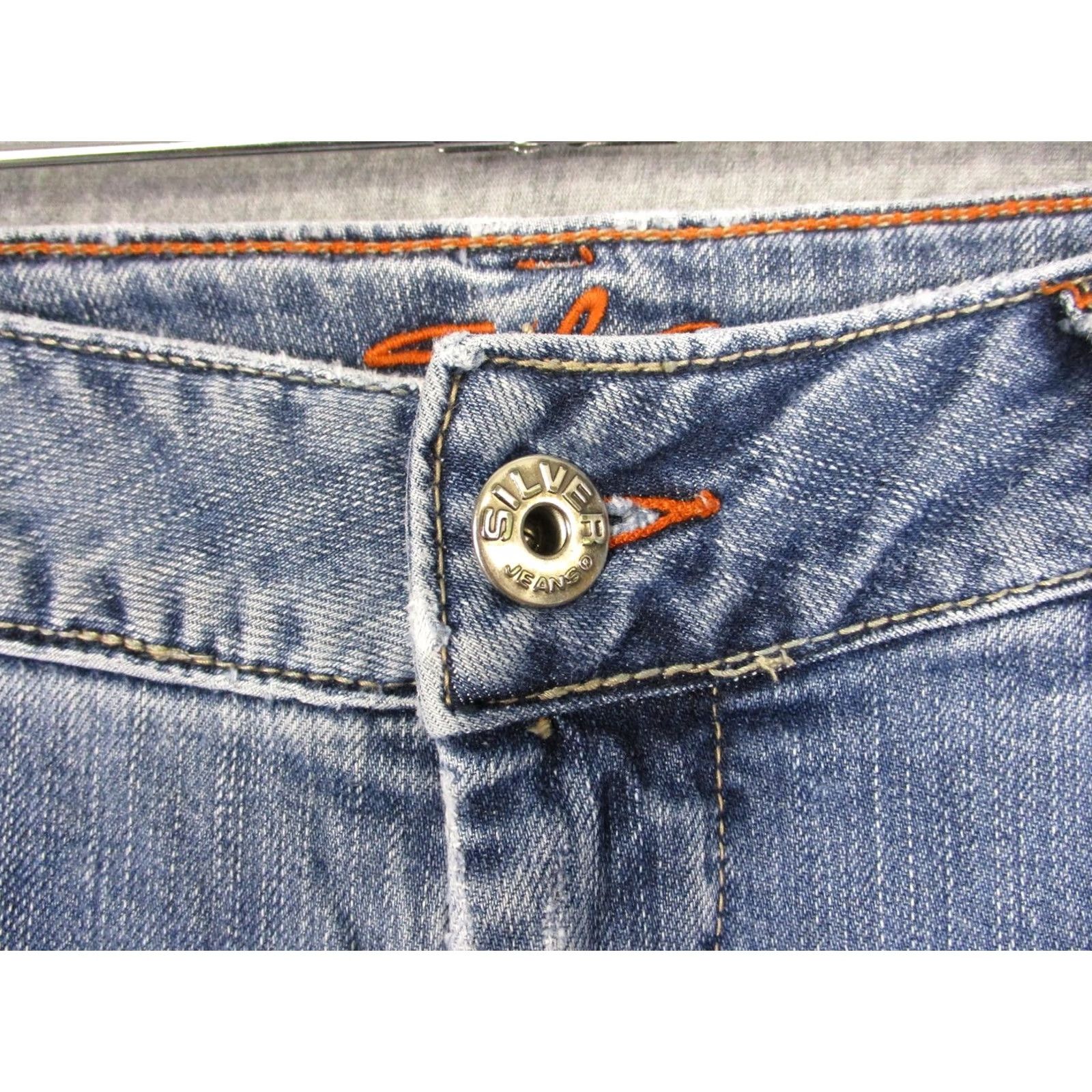 Silver Jeans Co. Silver Jeans Matrix Jeans Womens Bootcut 32x32 Blue Light Wash Distressed Denim Jeans Women Size 24" / US 00 / IT 34 - 4 Thumbnail