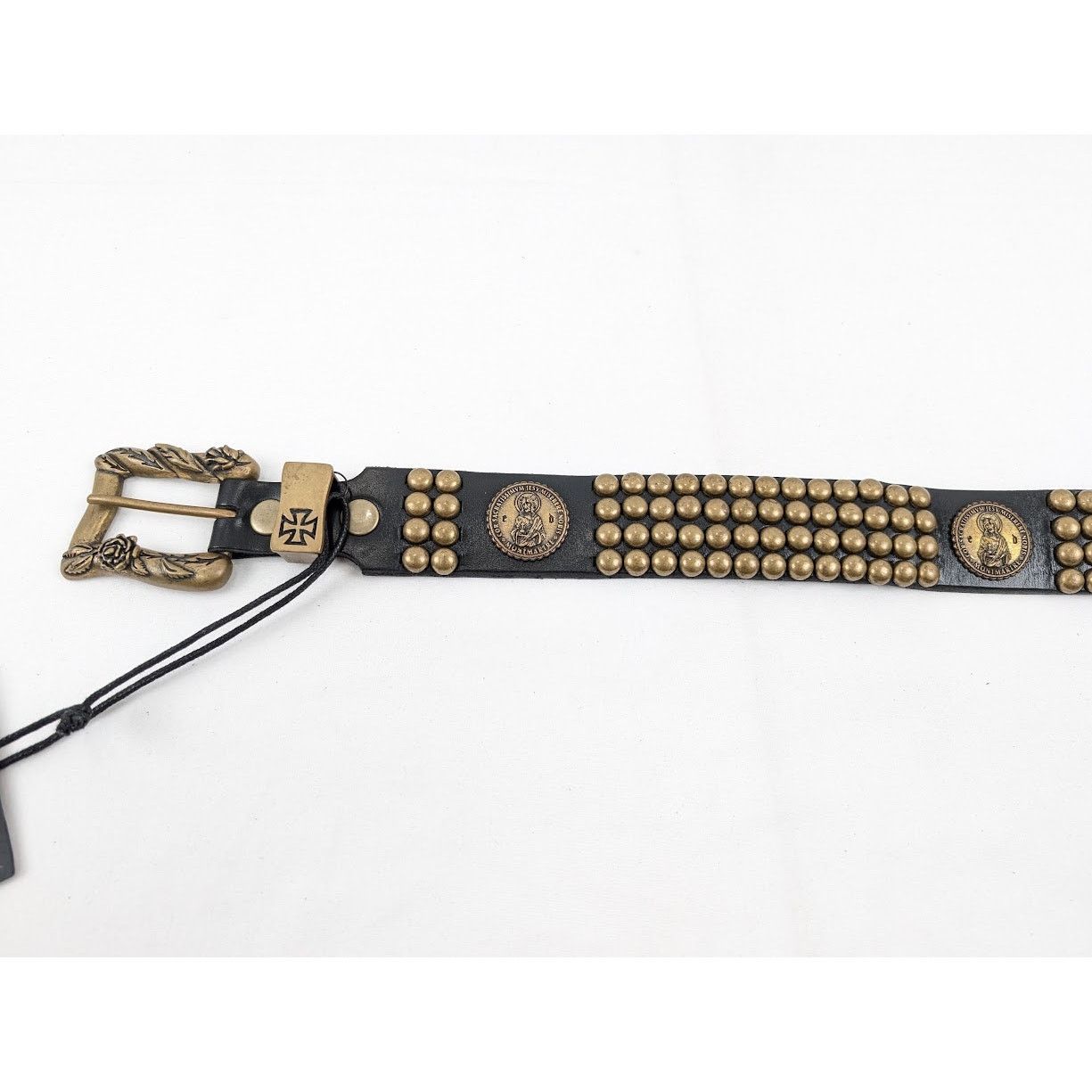 Enfants Riches Deprimes o1rshd1 Size: 90 / Antique Brass Jesus Coin Belt Black/Brass Size 36 - 8 Thumbnail