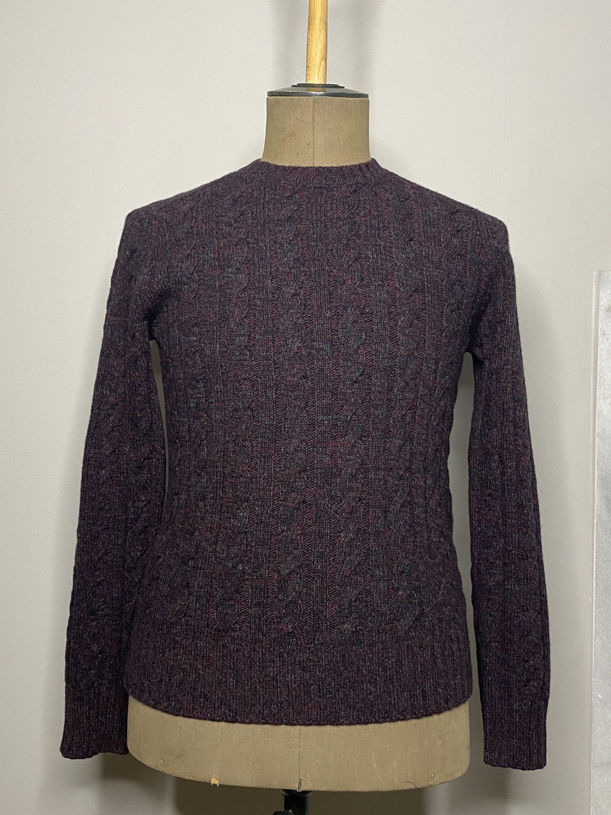 Prada Prada Burgundy Cable Knit Sweater- size 50 Size US M / EU 48-50 / 2 - 1 Thumbnail