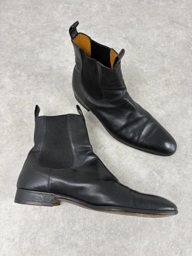 Gucci Gucci Black Leather Minimalist Premium Boots Size US 11 / EU 44 - 5 Thumbnail