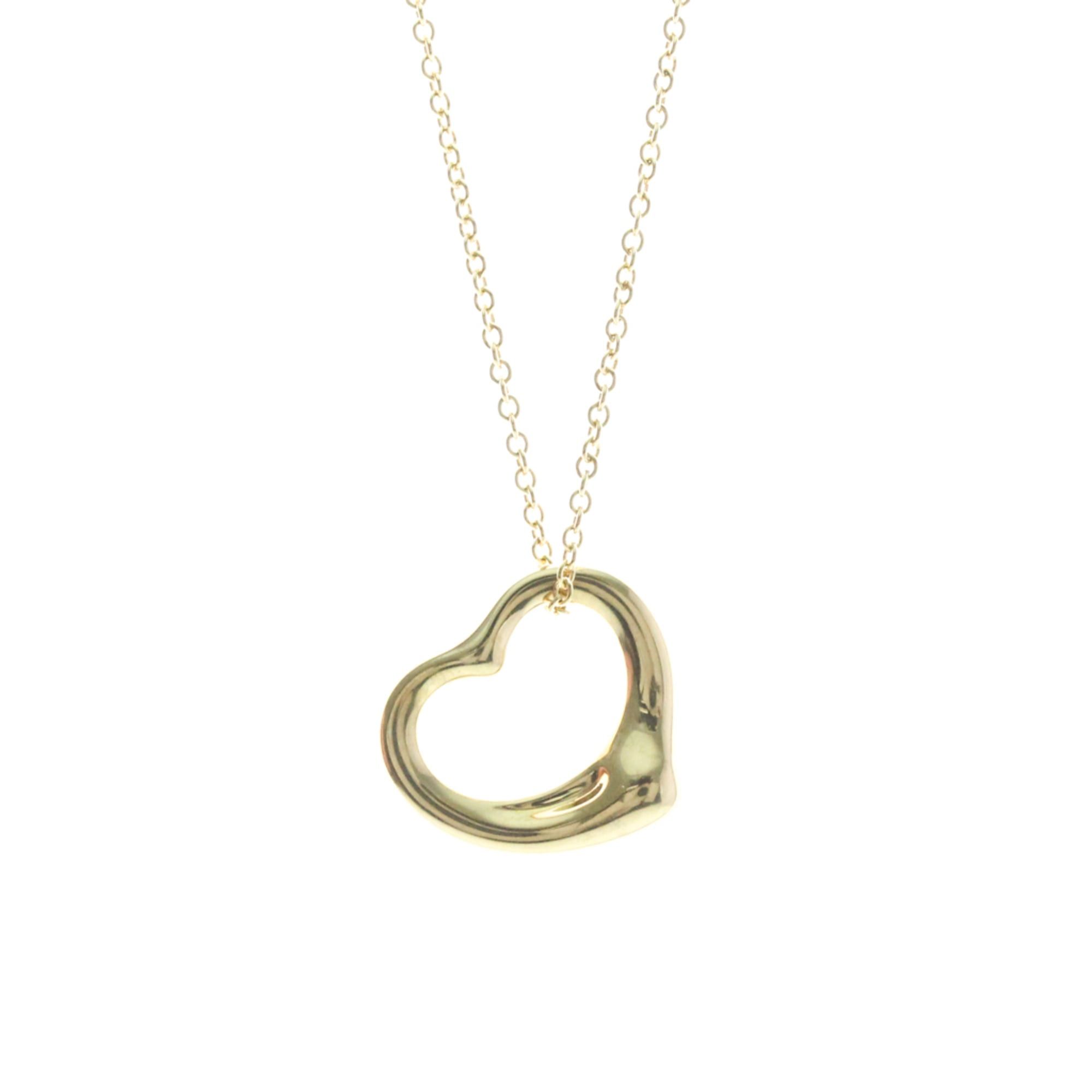 Tiffany & Co. Tiffany Open Heart Yellow Gold (18K) No Stone Men,Women Fashion Pendant Necklace (Gold) Size ONE SIZE - 1 Thumbnail