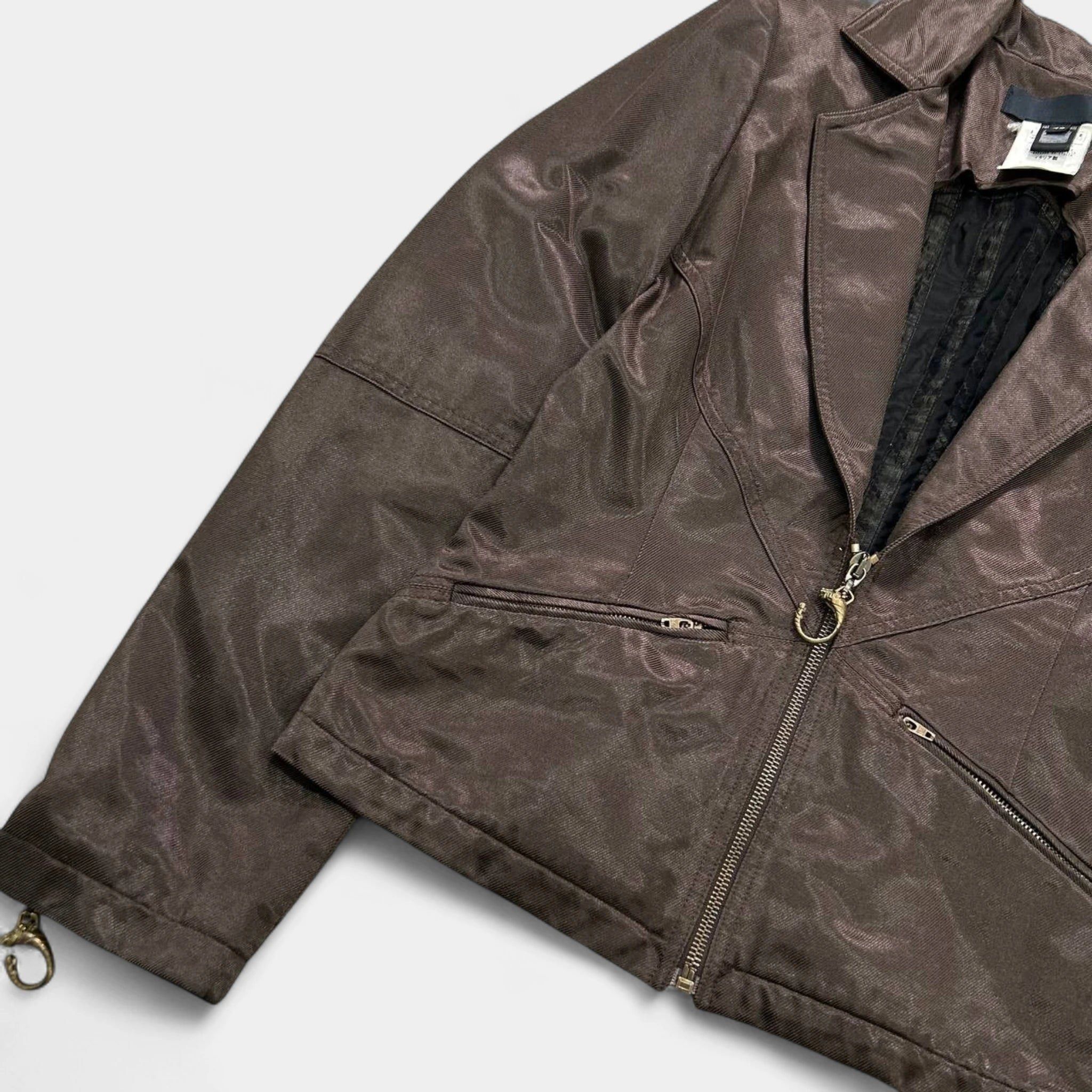 Just Cavalli Just Cavalli 2000s Shiny Nylon Blazer Jacket Size S / US 4 / IT 40 - 3 Thumbnail