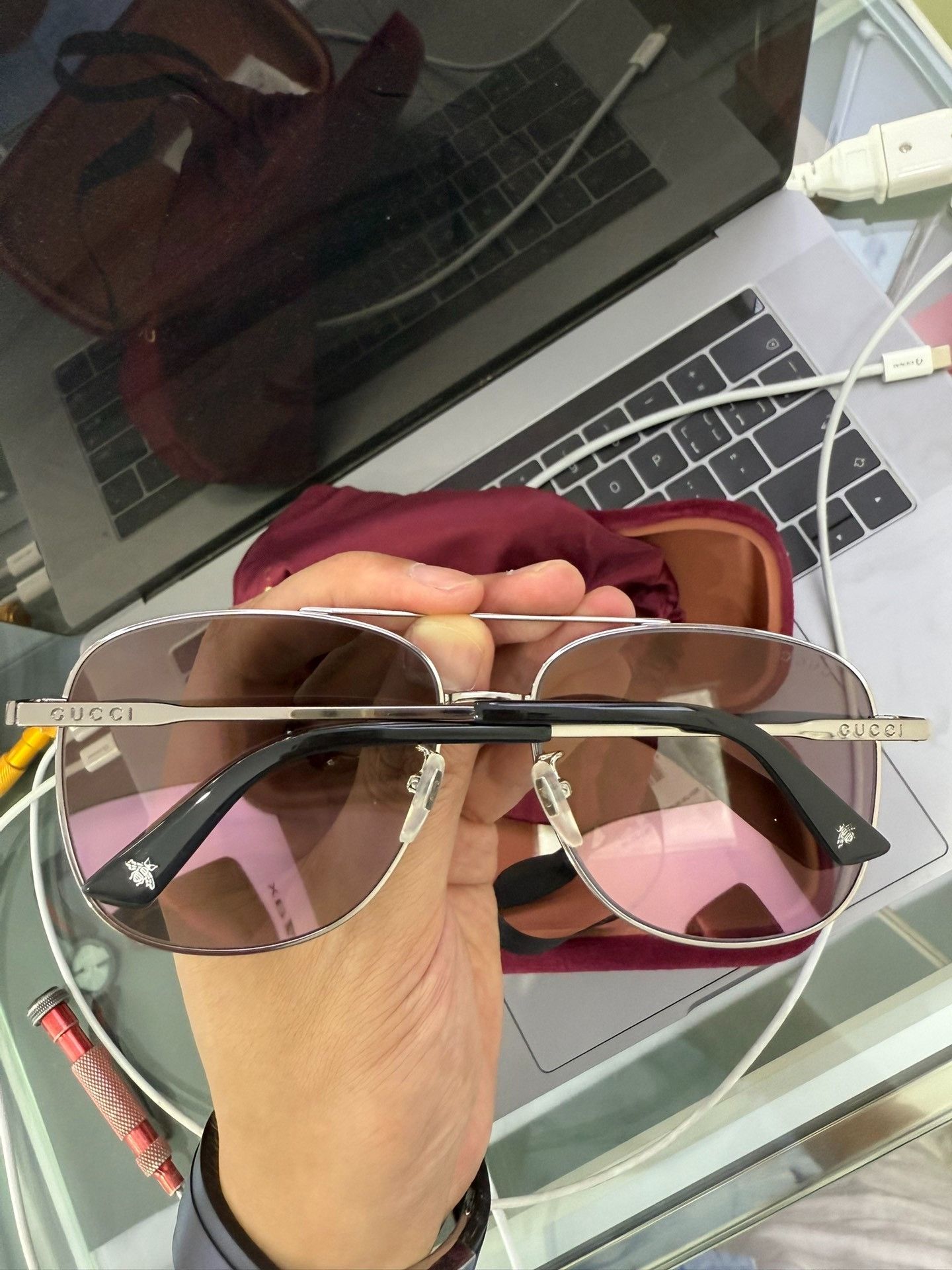 Gucci Gucci Sunglasses Size ONE SIZE - 6 Thumbnail
