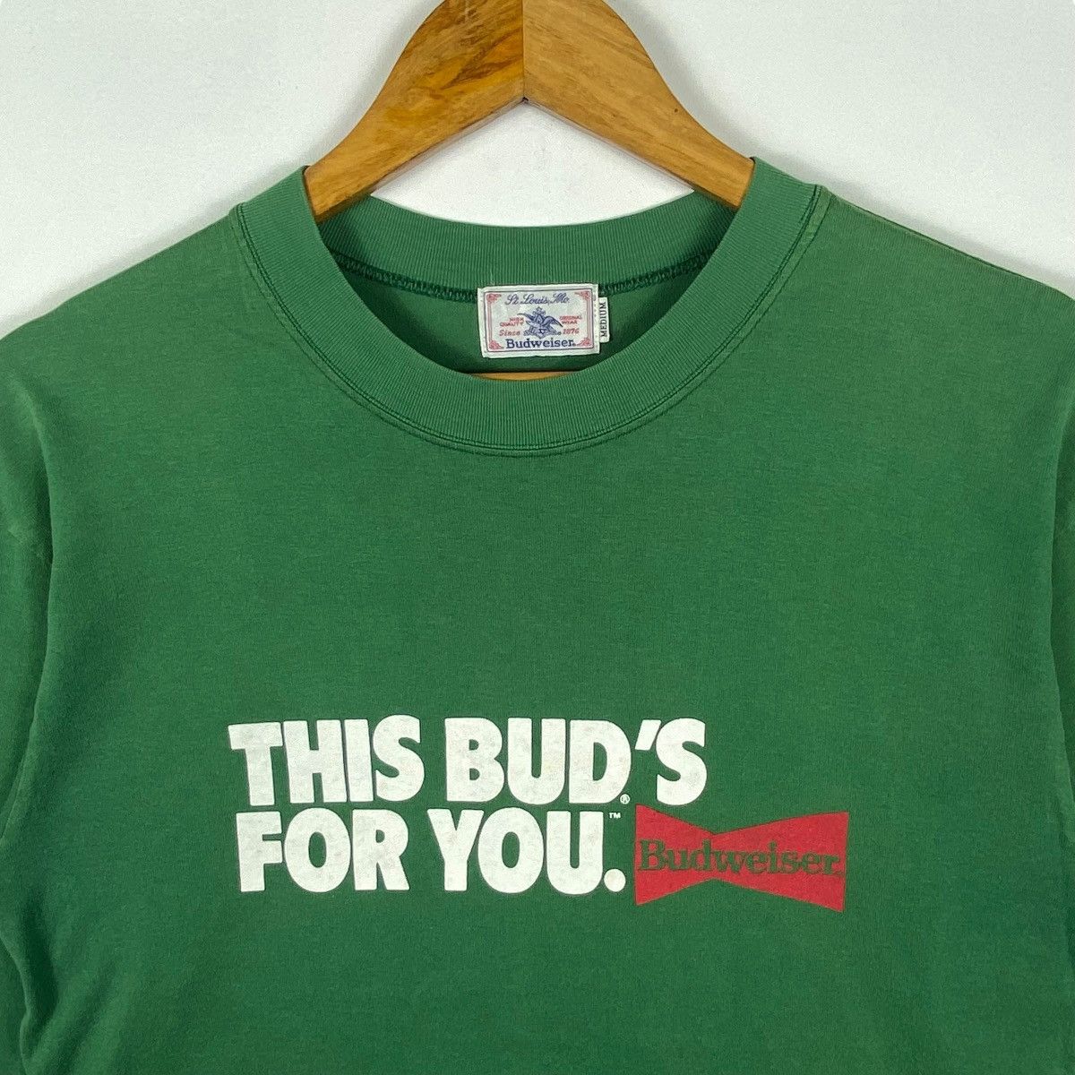 Budweiser × Vintage Vintage 90's BUDWEISER This Bud's For You Long Sleeve Tee Size US M / EU 48-50 / 2 - 2 Thumbnail