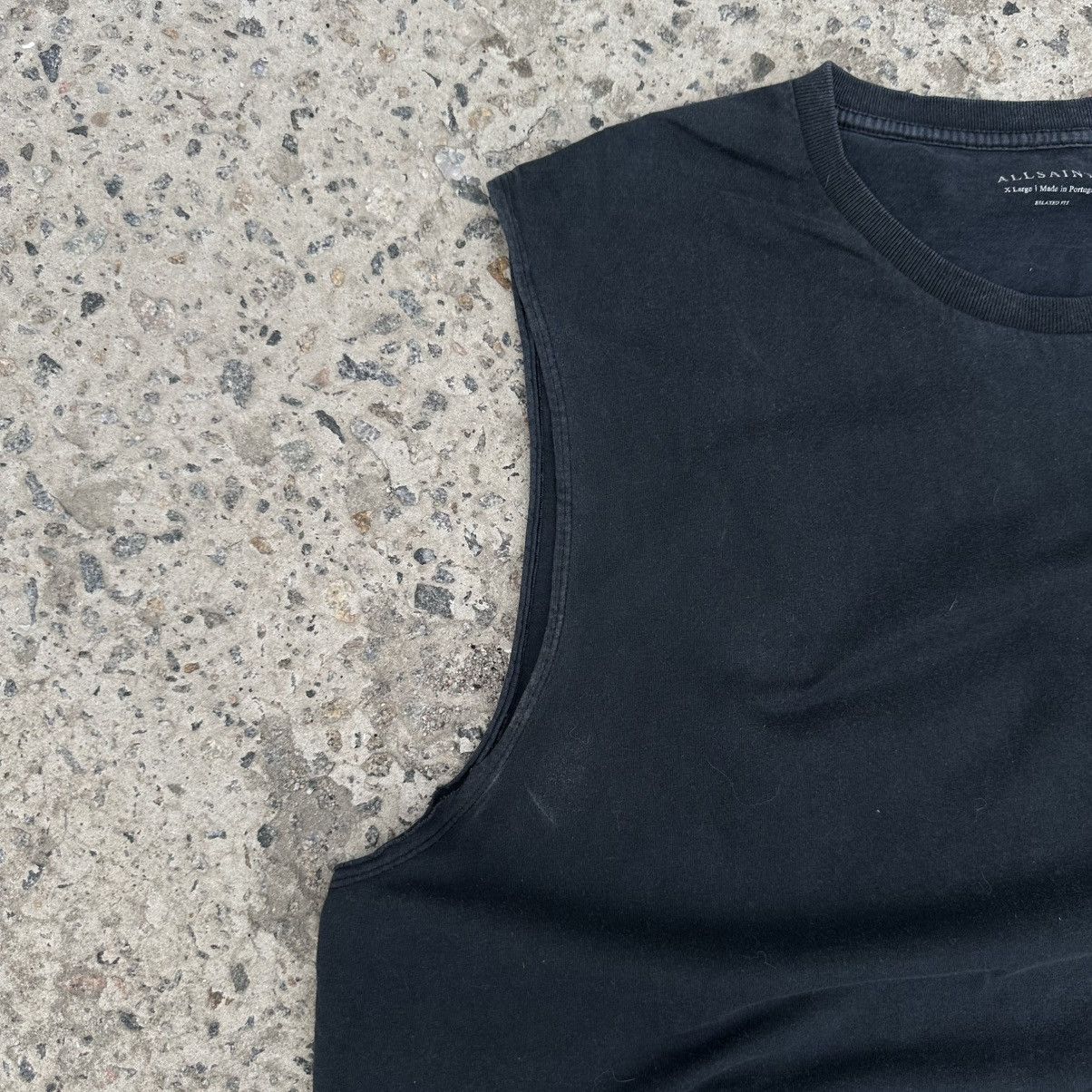 Allsaints Vintage Allsaints Tank Top Sleeveless Big Logo Trashed Y2K Size US XL / EU 56 / 4 - 3 Thumbnail