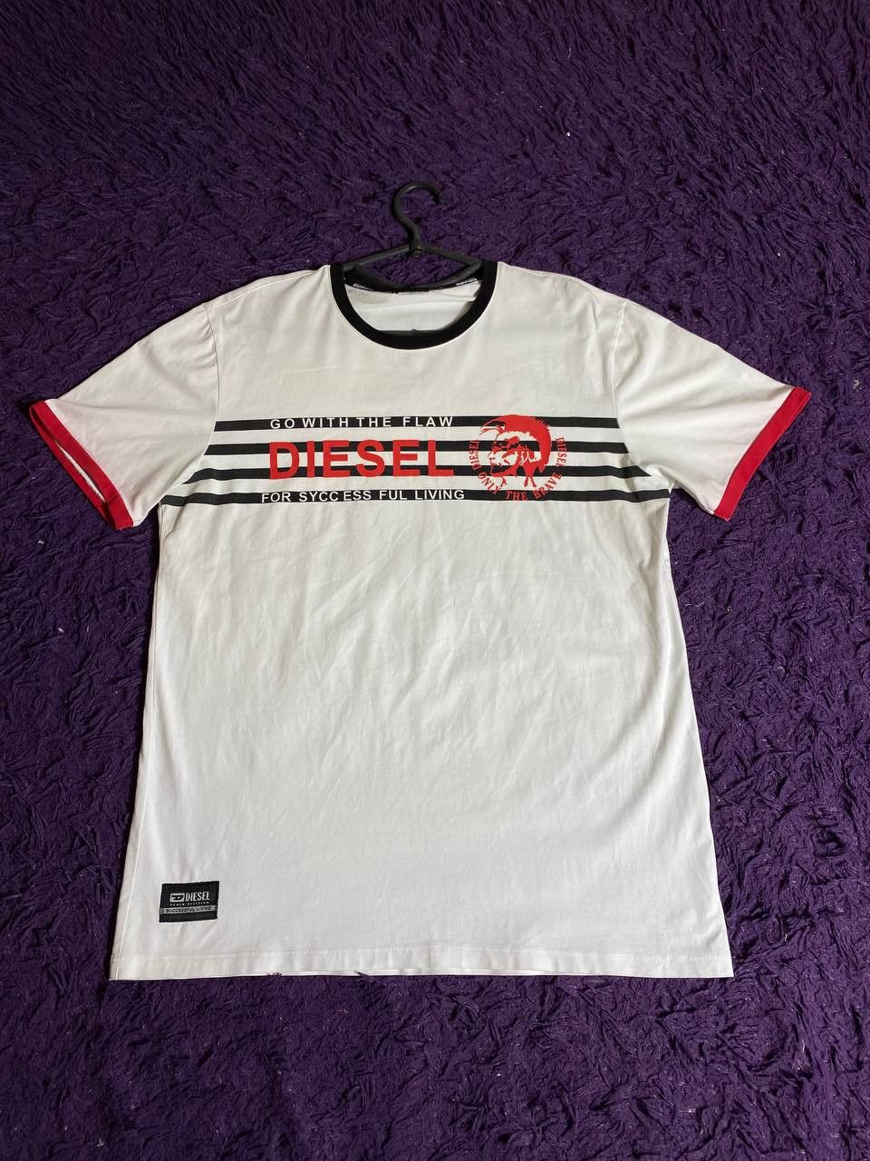 Diesel 90s Central Swoosh Vintage Y2K Oversized Retro T-Shirt Size US M / EU 48-50 / 2 - 5 Thumbnail
