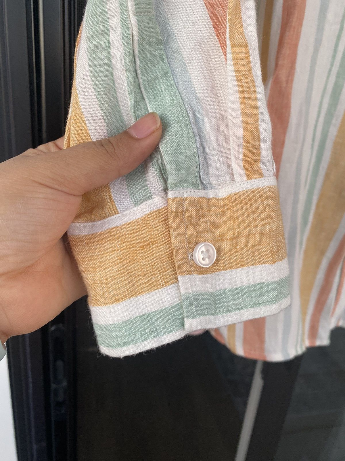 Coldwater Creek Cold water Creek Women Stripe Button Down Linen Shirt Sz L Size L / US 10 / IT 46 - 5 Thumbnail