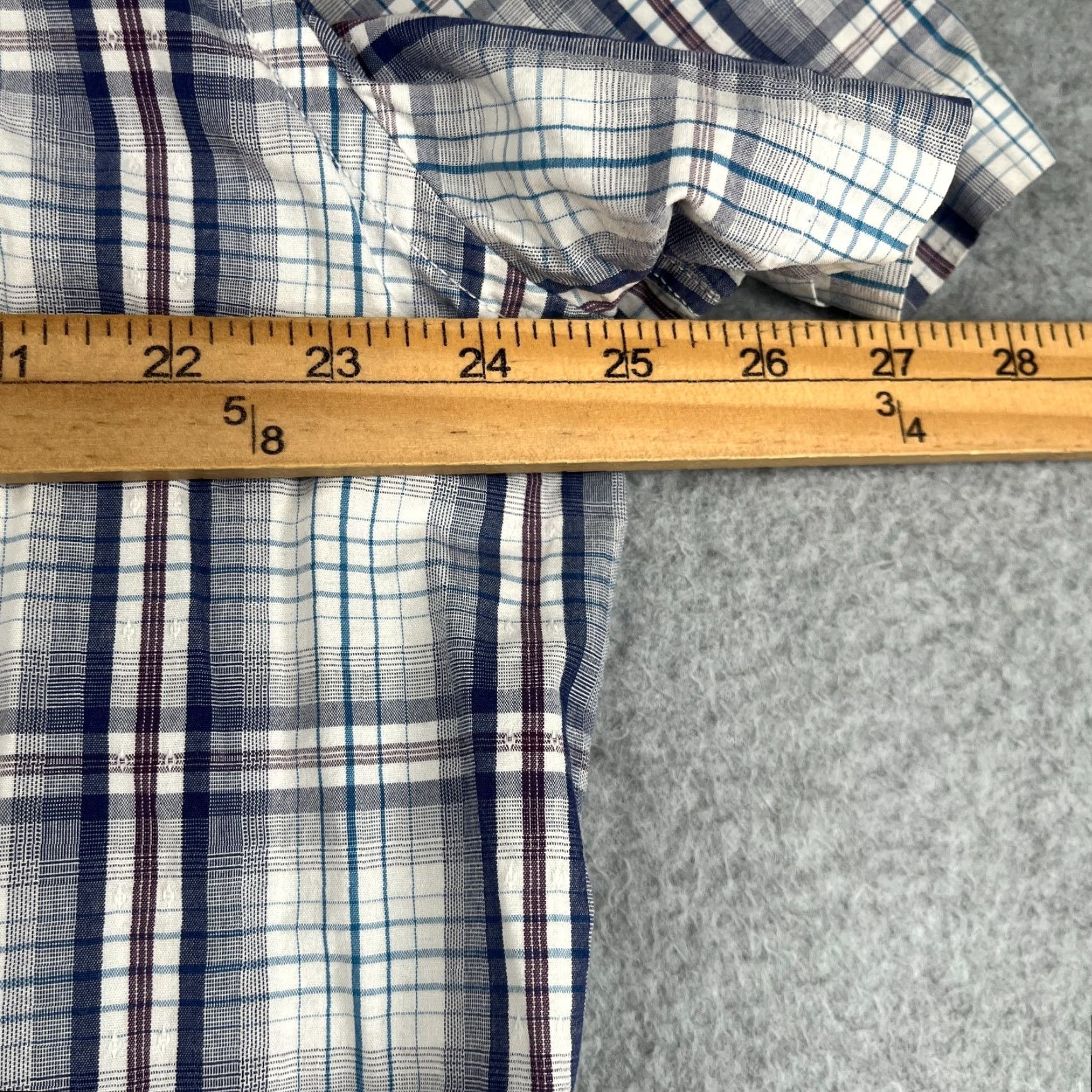American Eagle Outfitters American Eagle Outfitters Shirt Mens XL Blue Plaid Pocket Button Up Short Sleeve Size US XL / EU 56 / 4 - 6 Thumbnail
