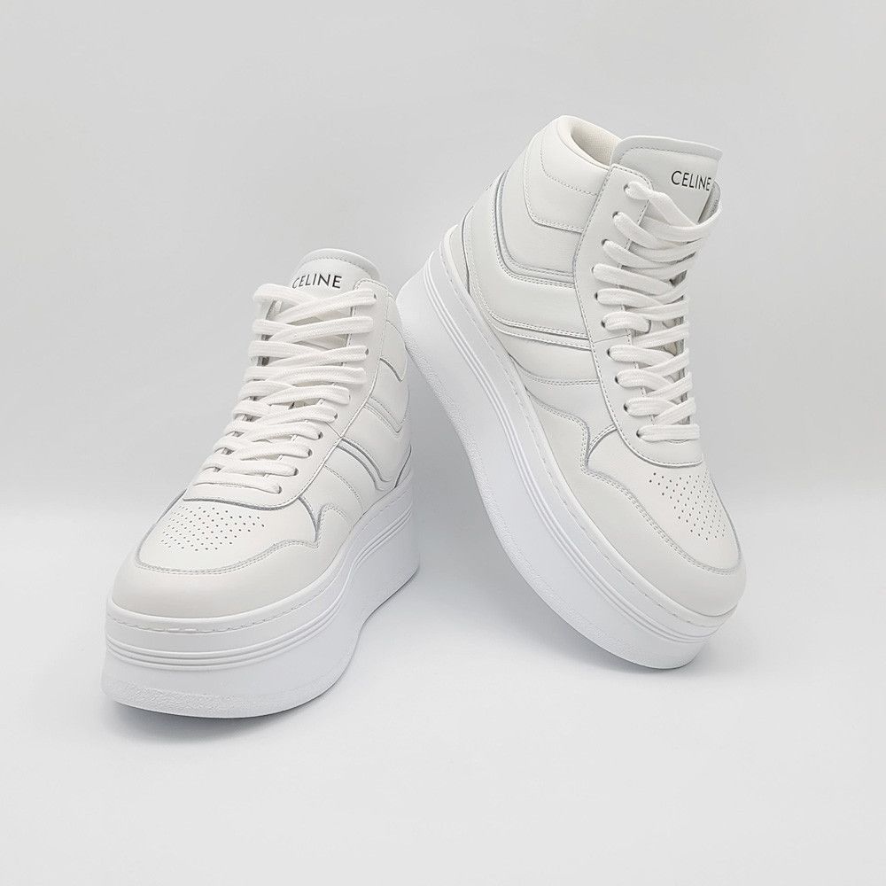 Celine o1bcso1str0225 348593338C Hi-Top Sneakers in White Size US 8 / IT 38 - 4 Thumbnail