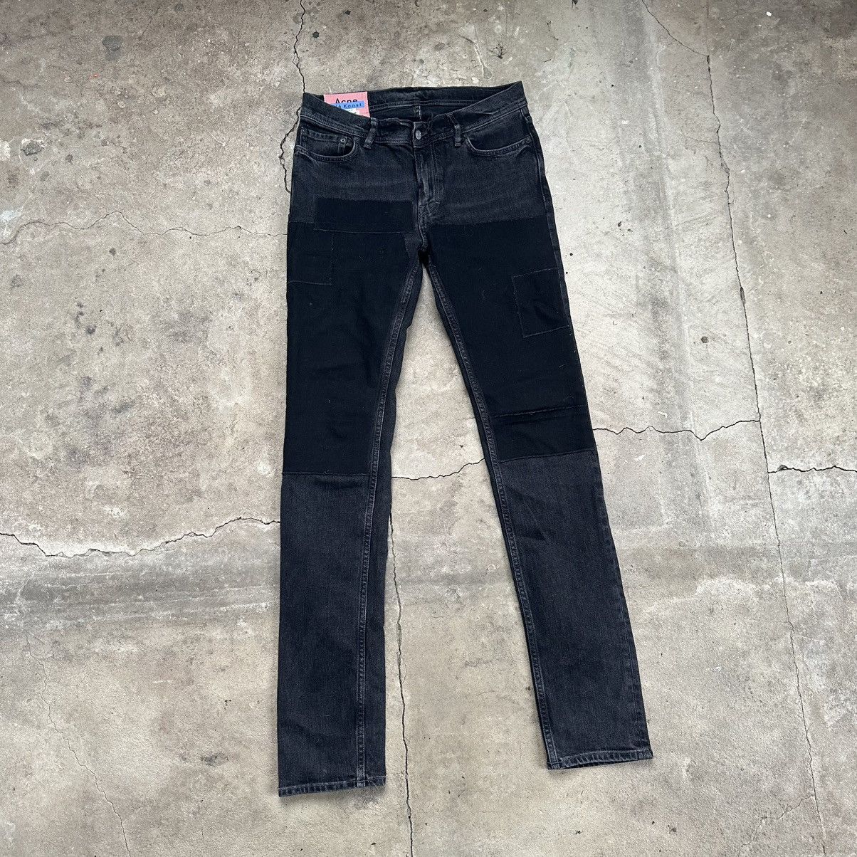 Acne Studios Acne Studios River Black Patch Denim Jeans Size US 31 - 2 Thumbnail